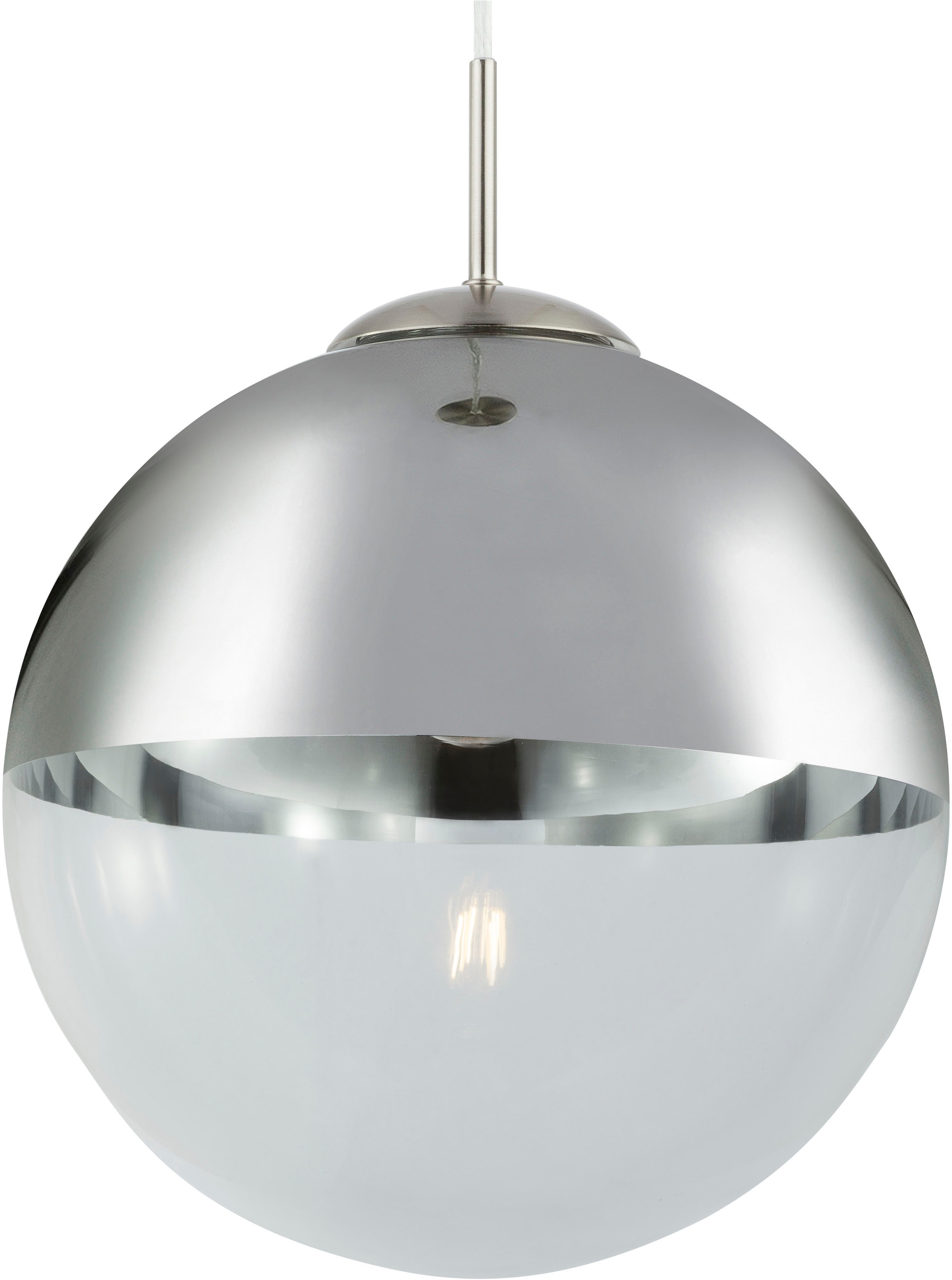 GLOBO LIGHTING Hängeleuchte »VARUS« E27 1 Stk. Hängeleuchte für Esszimmer & Wohnzimmer Nickel