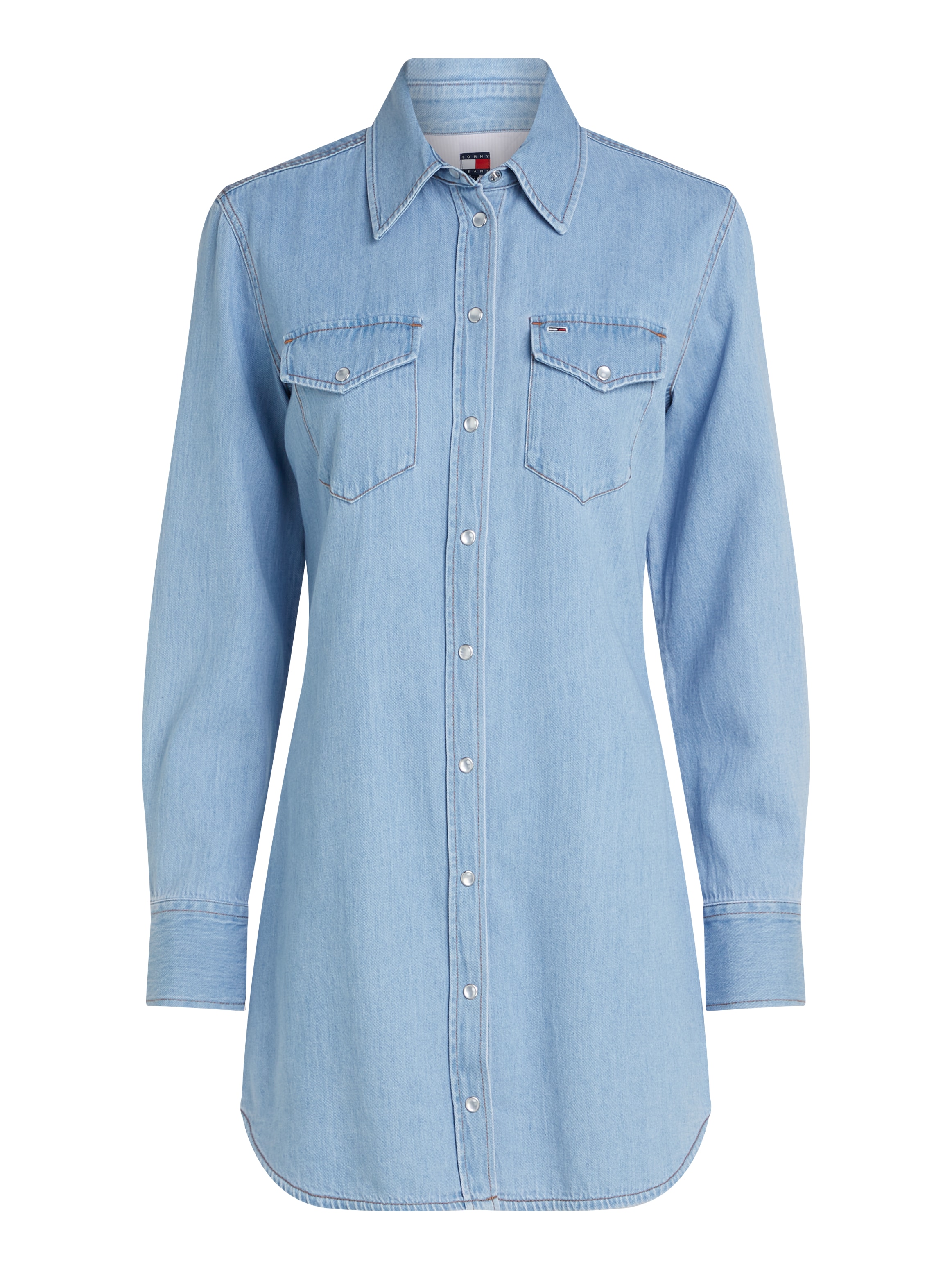 Tommy Jeans Hemdblusenkleid »REGULAR SHIRT DRESS EXT«, mit Brusttaschen, Logostickerei