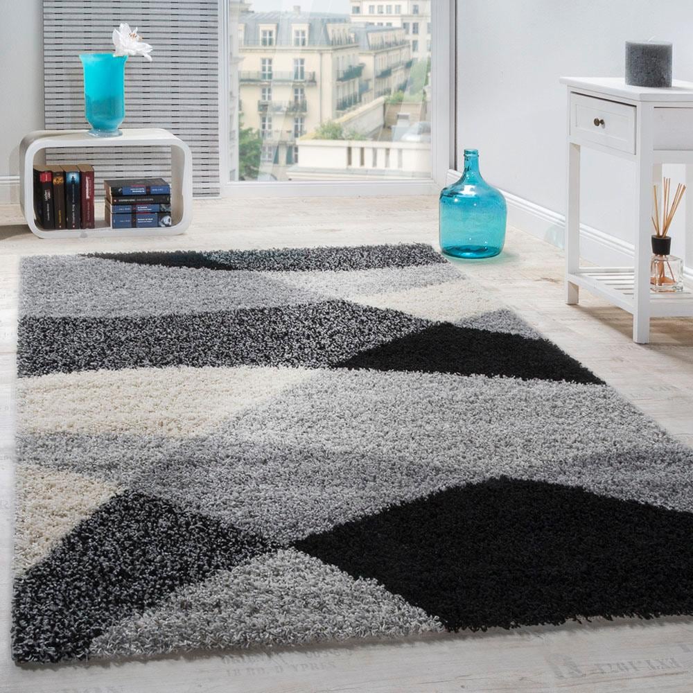 Paco Home Hochflor-Teppich »Mango 308«, rechteckig, 34 mm Höhe, weicher Shaggy, modernes Design, ideal im Wohnzimmer & Schlafzimmer