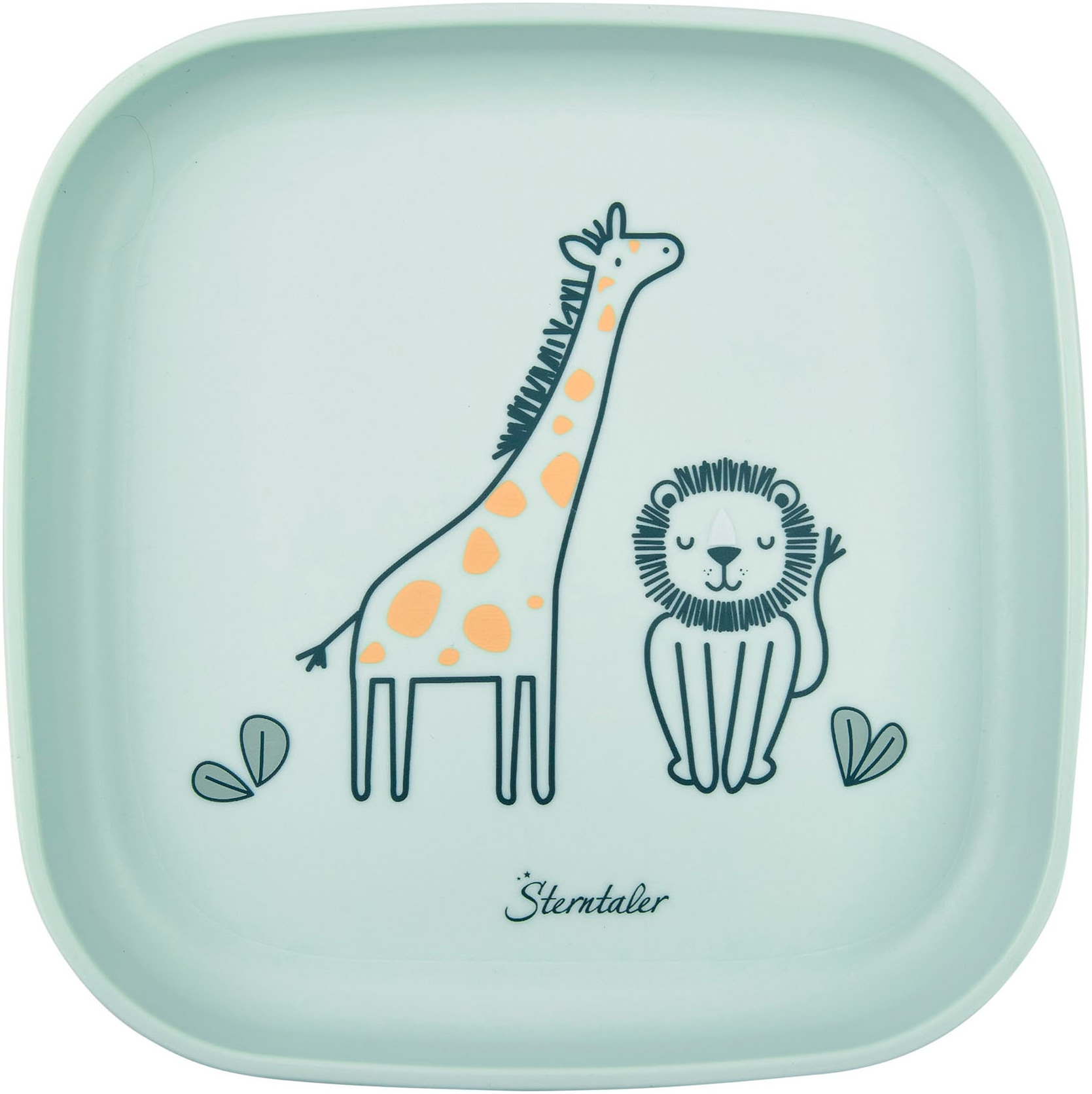 Sterntaler® Kindergeschirr-Set »Safari, eckig«, (5 tlg.)