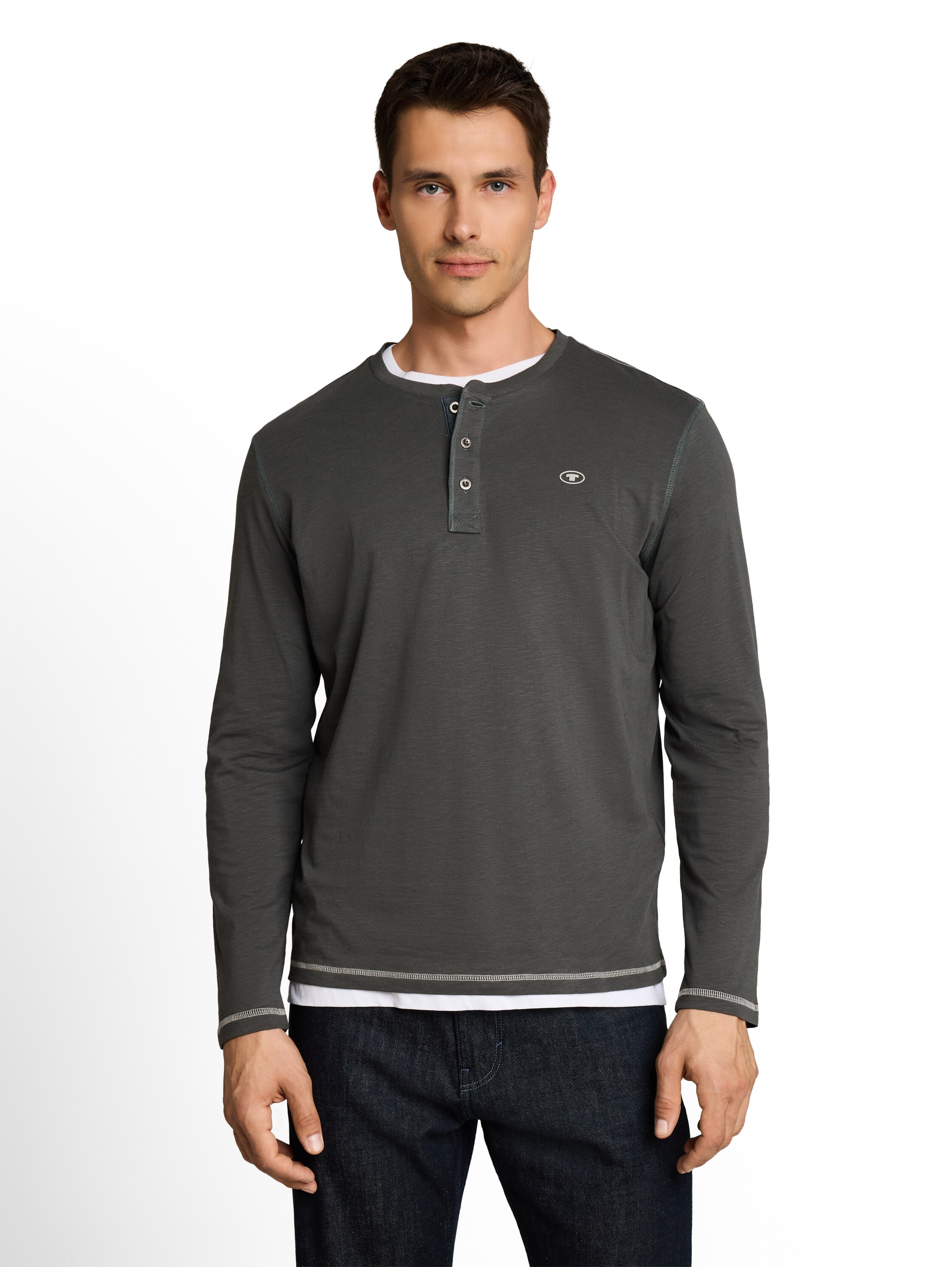 TOM TAILOR Langarmshirt mit Knopfleiste