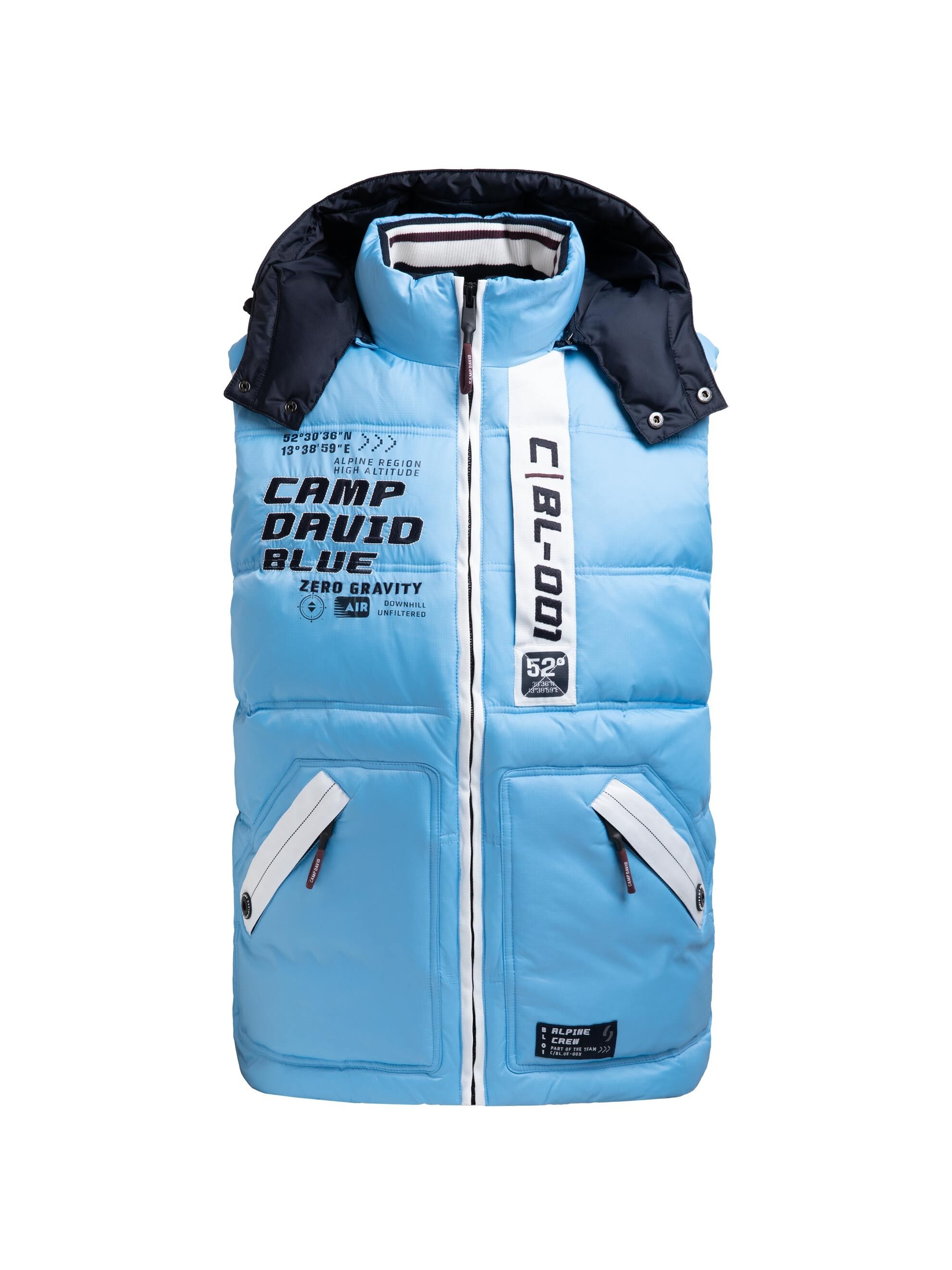 CAMP DAVID Steppweste mit Brusttasche