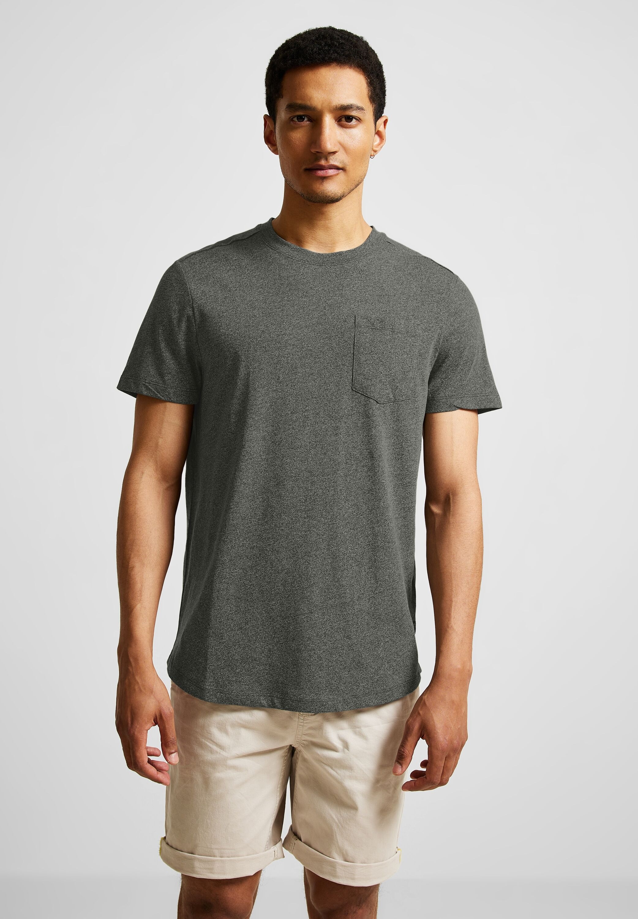 STREET ONE MEN T-Shirt, mit Brusttasche ▷ kaufen | BAUR