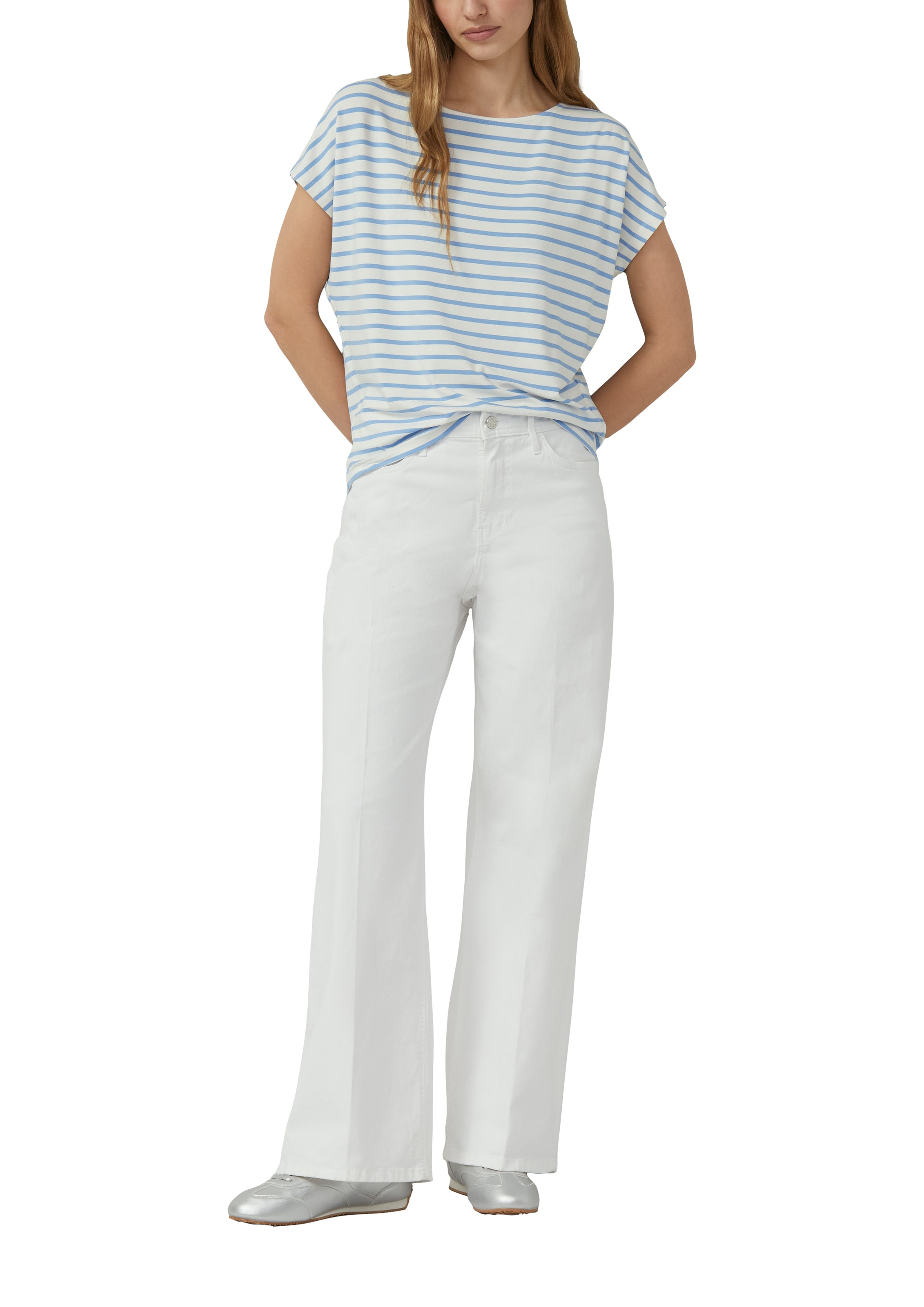 s.Oliver Kurzarmshirt Sommershirt mit grafischem Muster günstig online kaufen