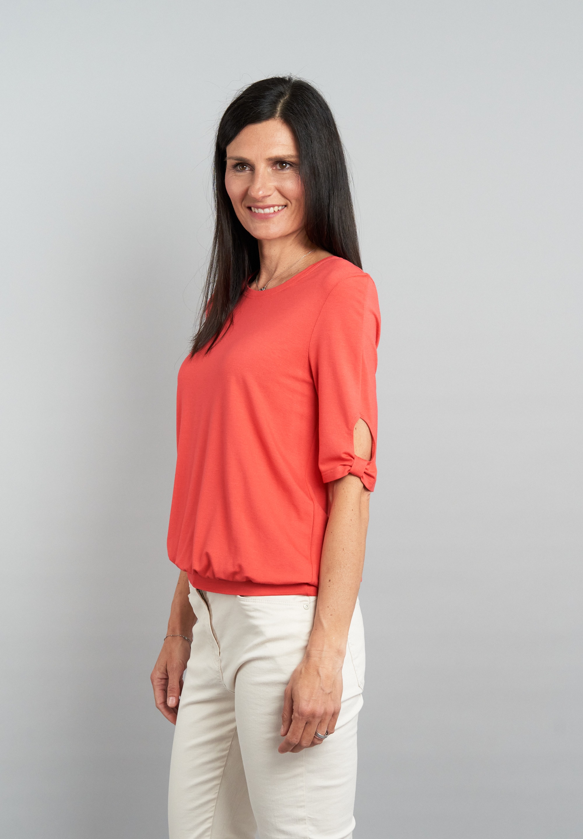 Seidel Moden Rundhalsshirt, mit Cut-Out Details, MADE IN GERMANY