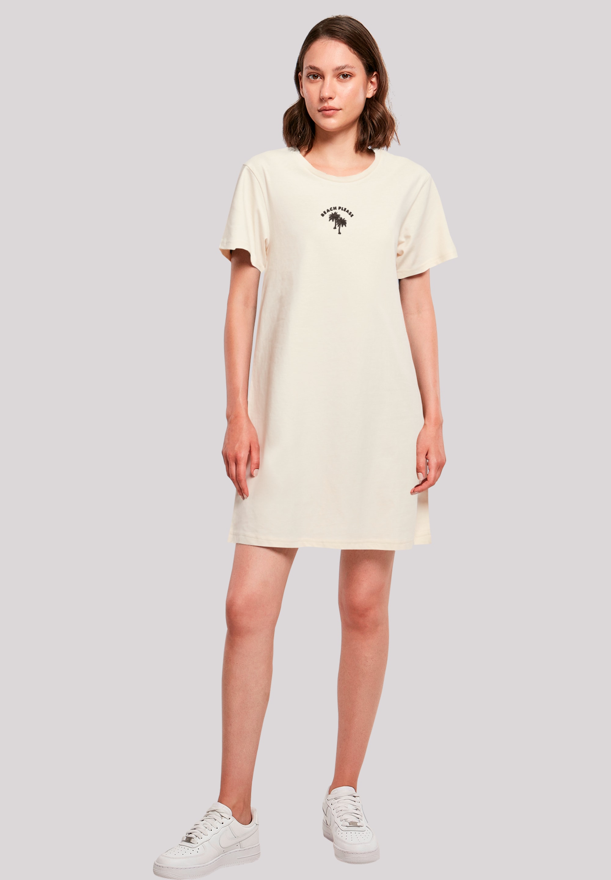 F4NT4STIC Shirtkleid »Beach Please Bestickt«, Premium Qualität