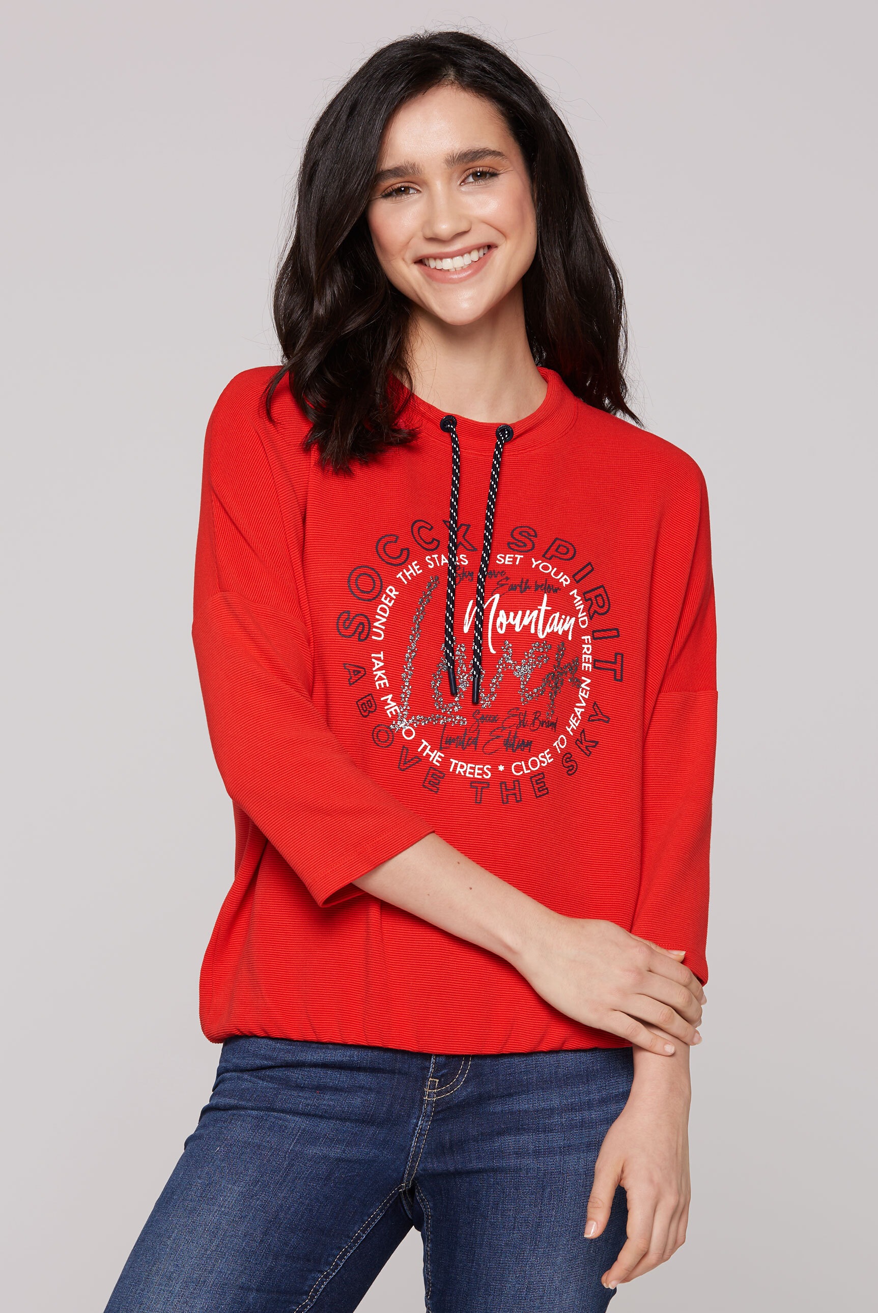 SOCCX Sweater, mit Gummizug im Saum