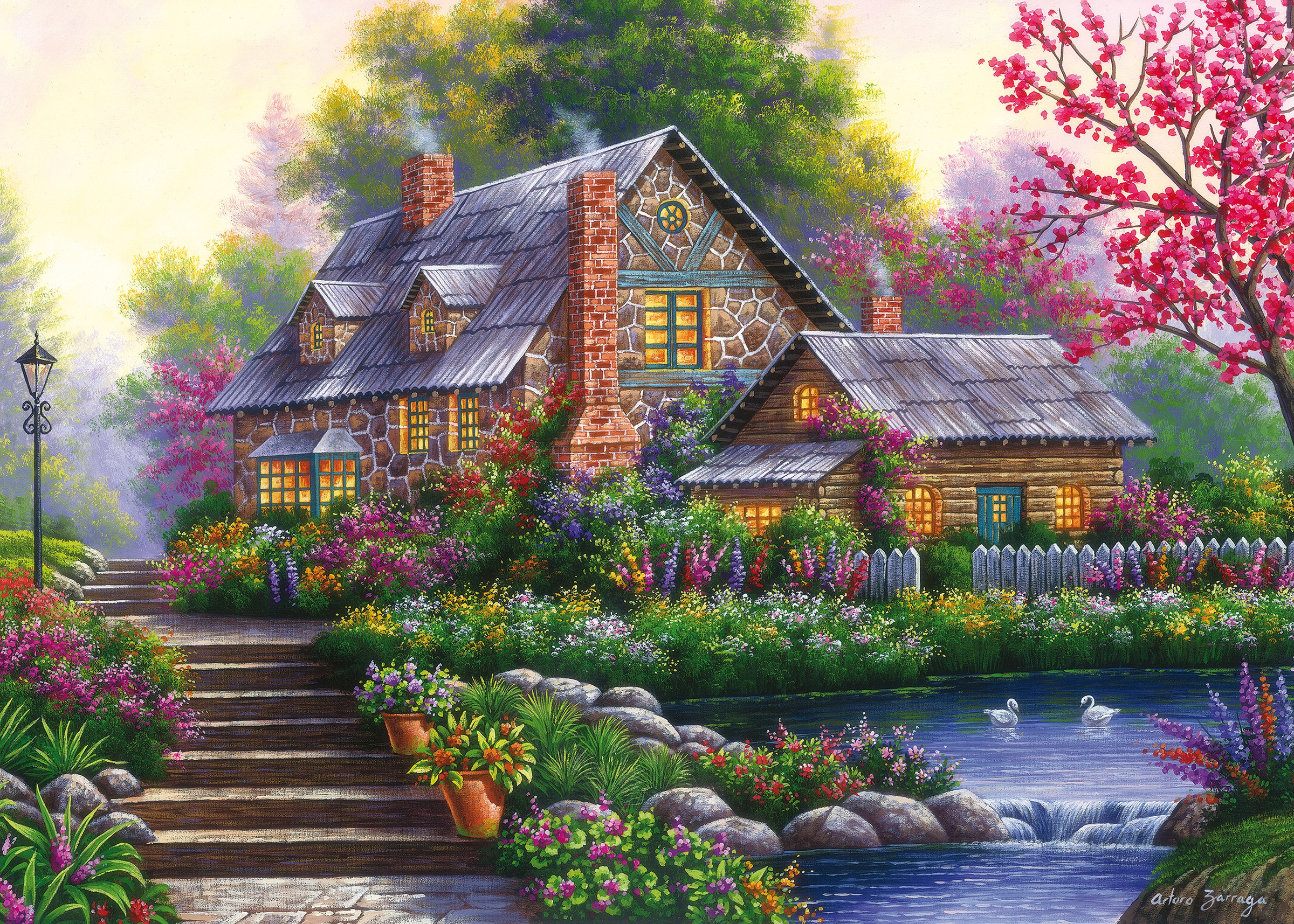 Ravensburger Puzzle »Romantisches Cottage«, Made in Germany