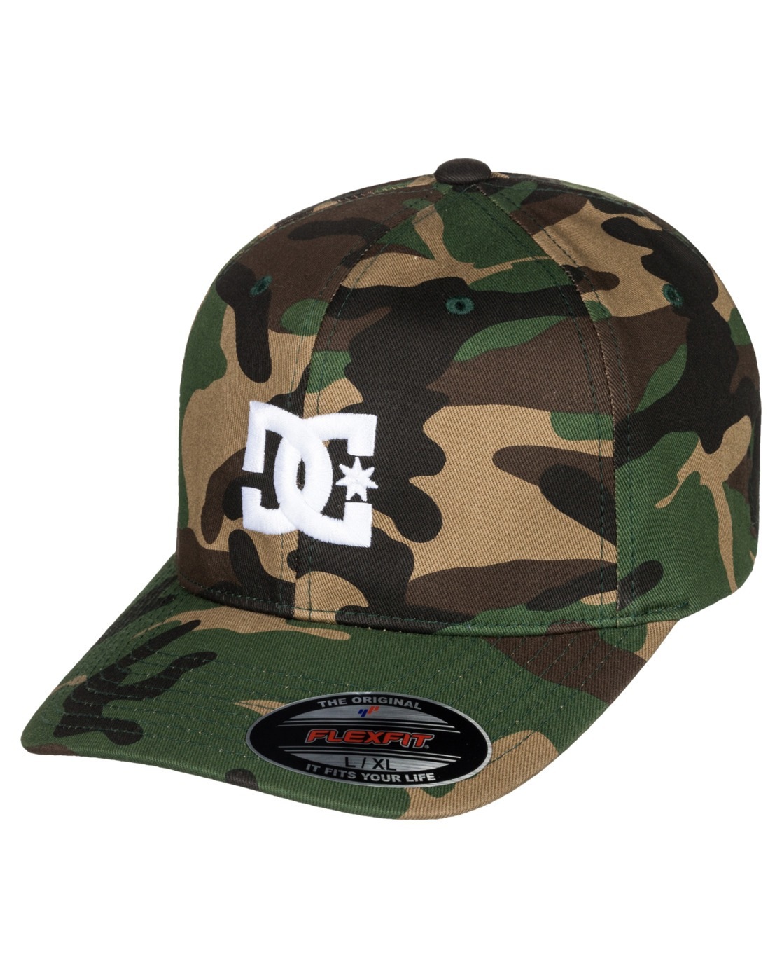Flex Cap DC SHOES "Cap Star 2", Herren, Gr. S, grün (camo), Baumwolle, Caps