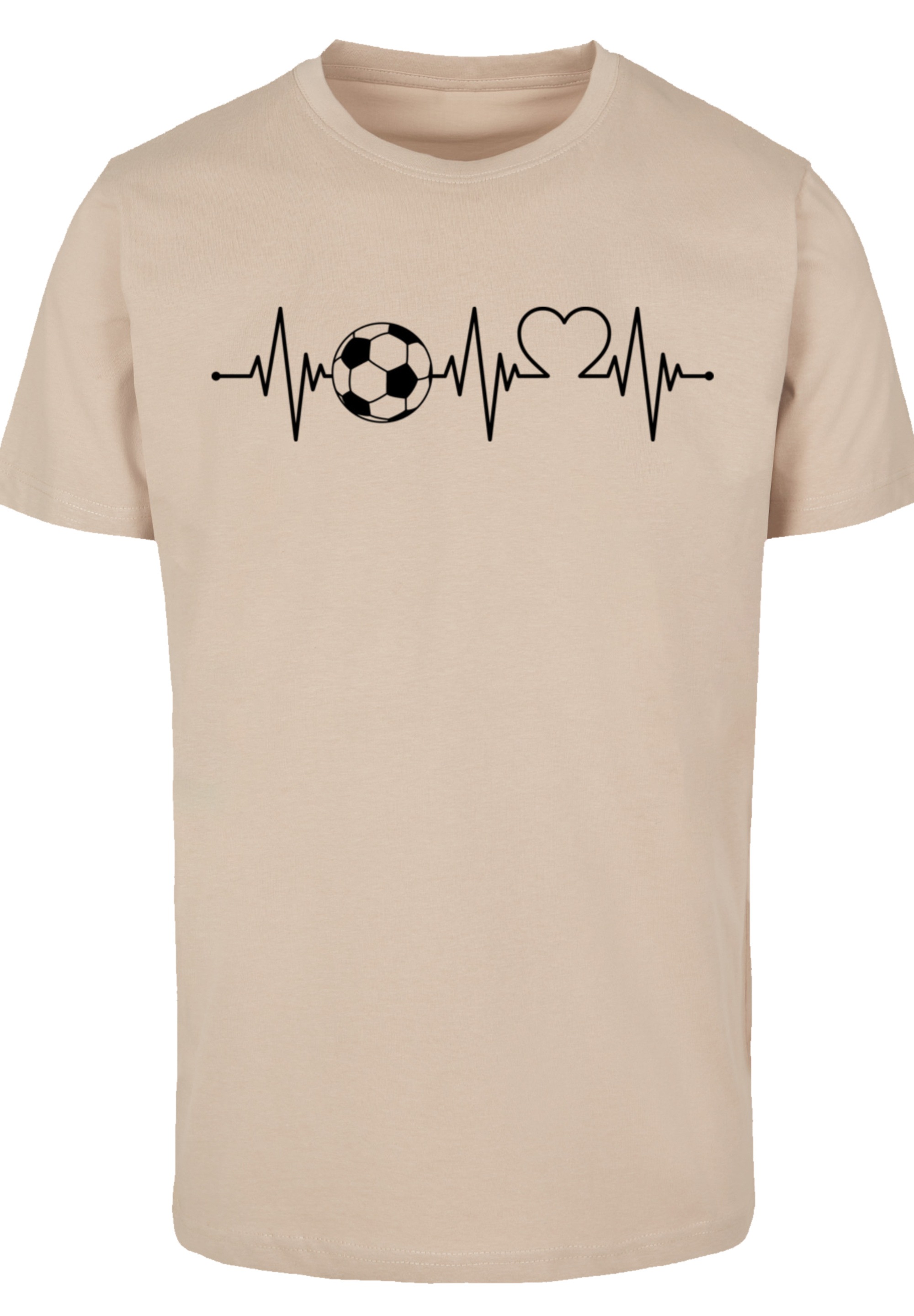 F4NT4STIC T-Shirt »Herzschlag Fußball«, Premium Qualität