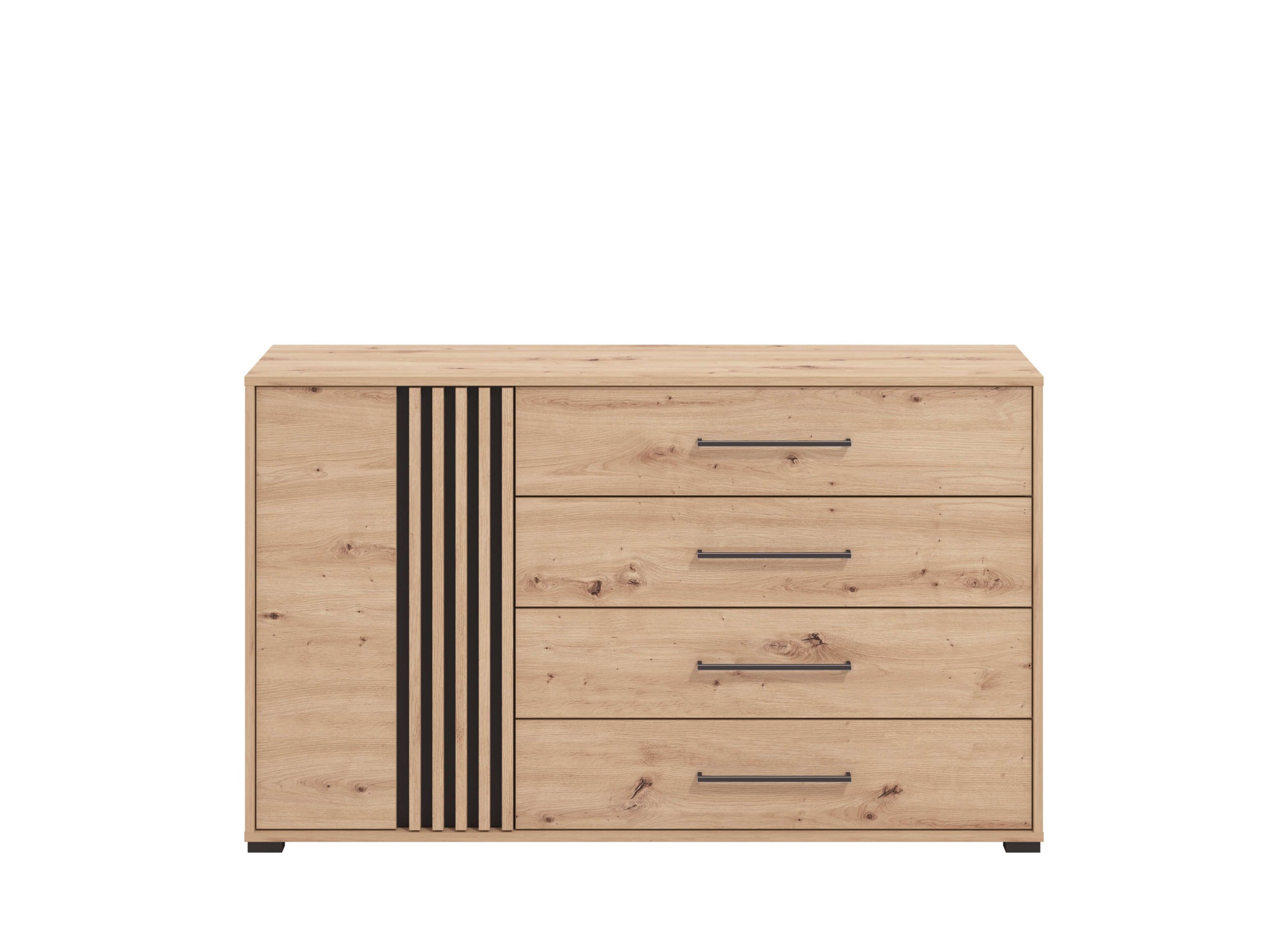 INOSIGN Kommode »Ascalon Sideboard, Breite 138 oder 93 cm, mit ABS Schutzkanten«, 3D Optik durch Lamellen/ Paneele, FSC-zertifizierter Holzwerkstoff