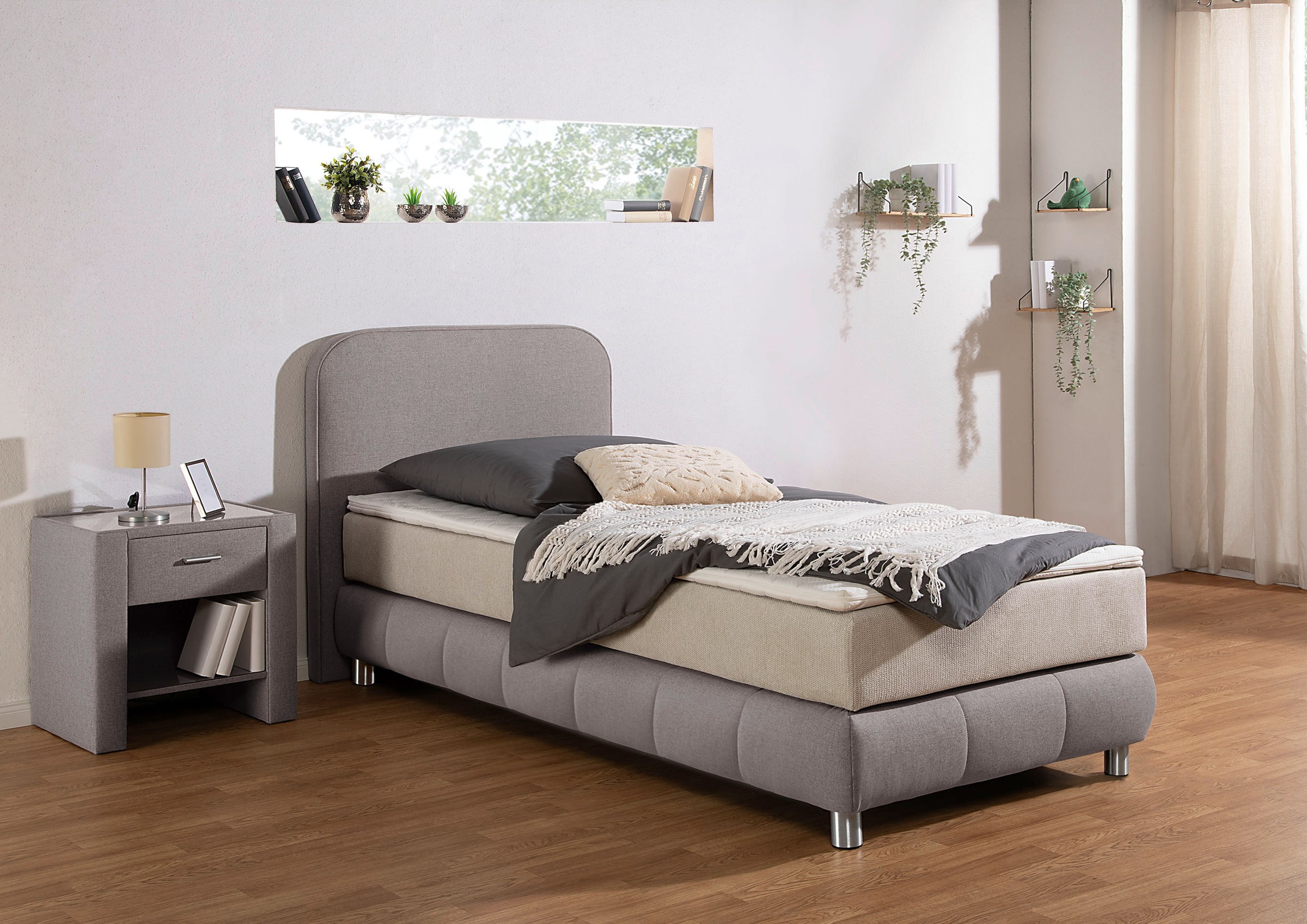 Home affaire Boxspringbett »Cesson, in verschiedenen Breiten«, inkl. Topper, wahlweise in H2, H3 oder H4 erhältlich