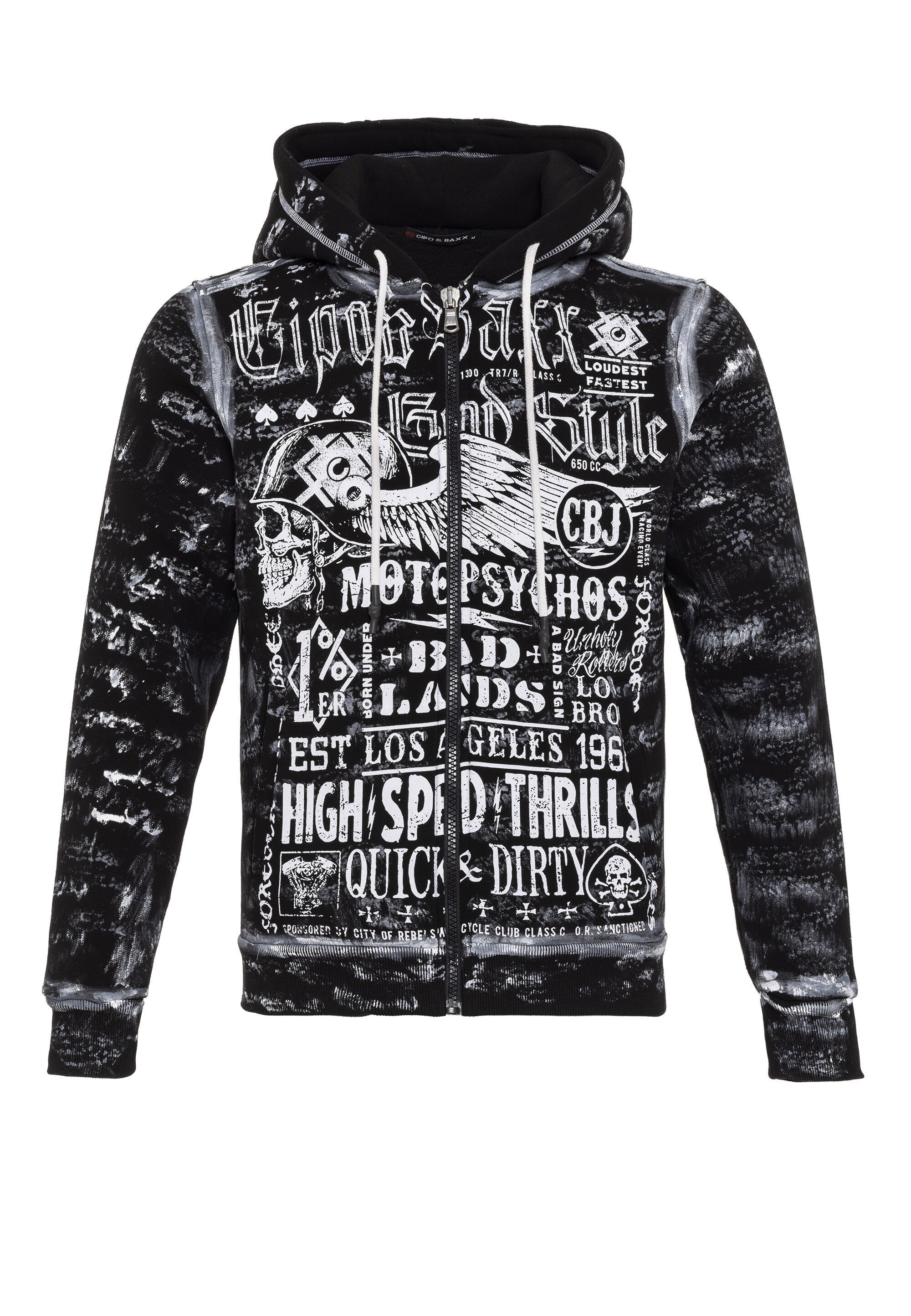 Cipo & Baxx Sweatjacke »Jacken«, mit auffälligem Print, CL544