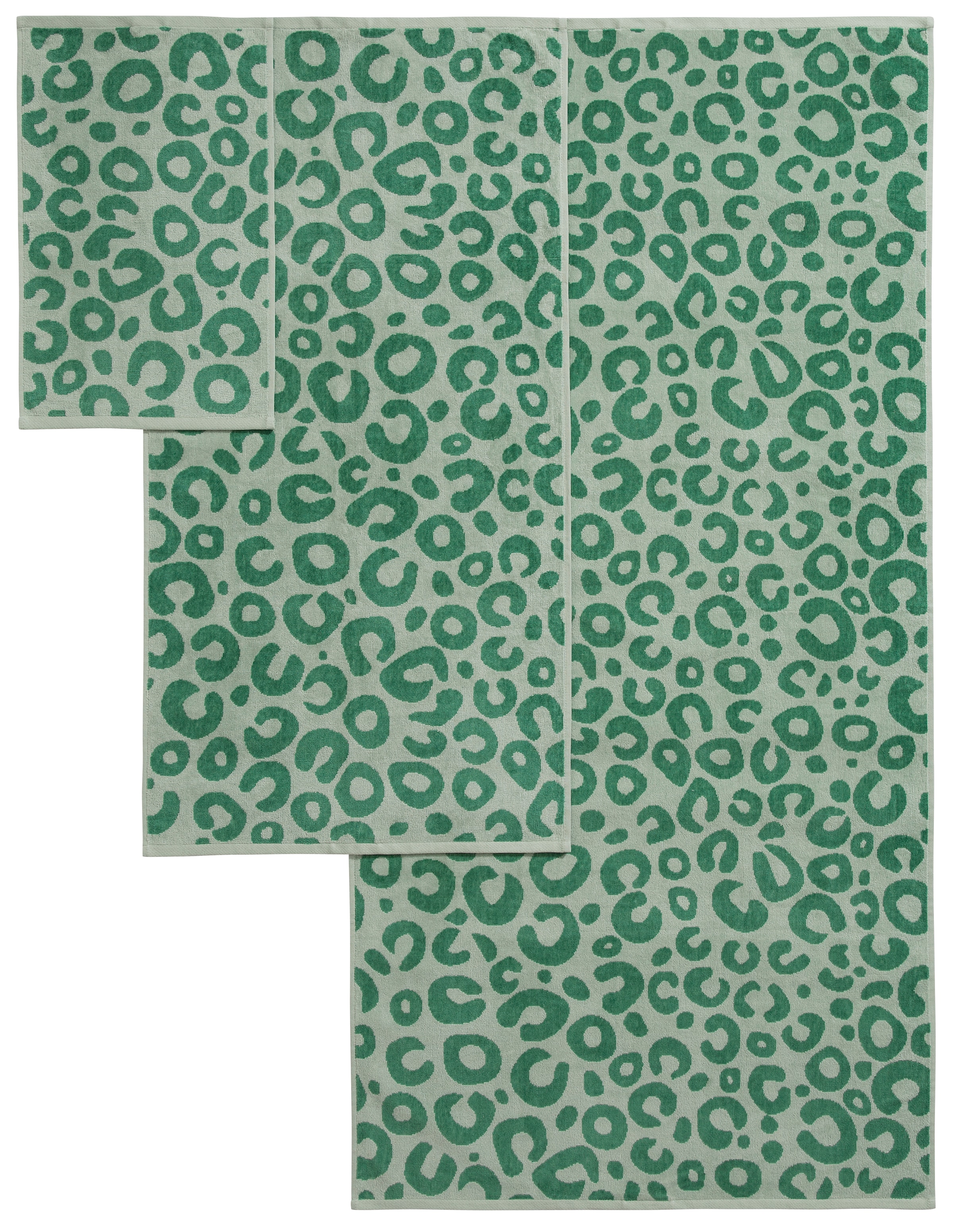 OTTO home Handtuch Set »Anna Leopardenmuster, 8-tlg Handtuch-Set, 100% Baumwolle« Set 8 tlg. Frottiervelours Duschtücher, Handtücher und Gästetücher, weich, modern, Animal Print