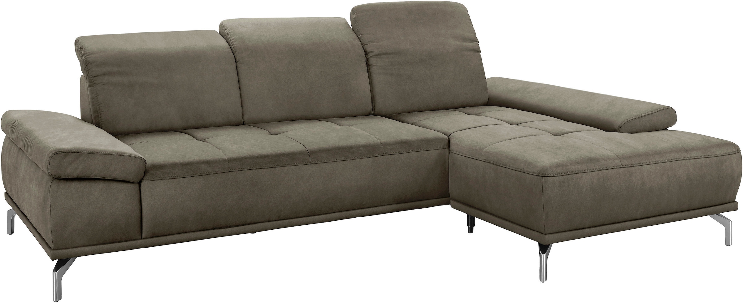 Places of Style Ecksofa »Caluna«, Inkl.Sitztiefenverstellung, wahlweise mit Kopf- und Armteilverstellung