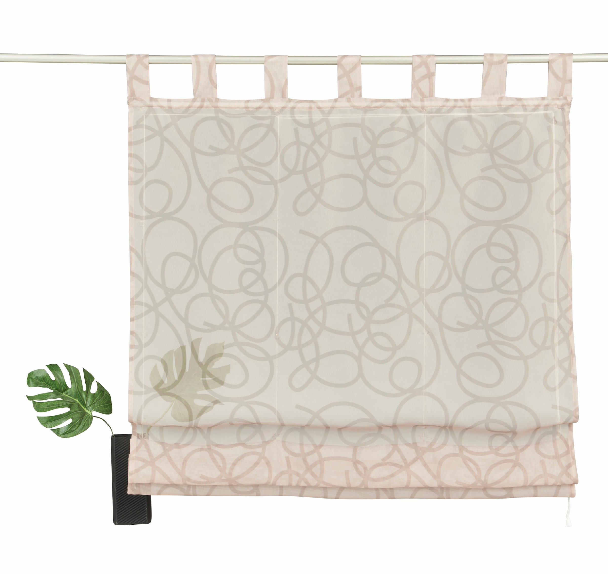 my home Raffrollo "Tanaro" mit Schlaufen halbtransparent, Voile, Polyester, günstig online kaufen