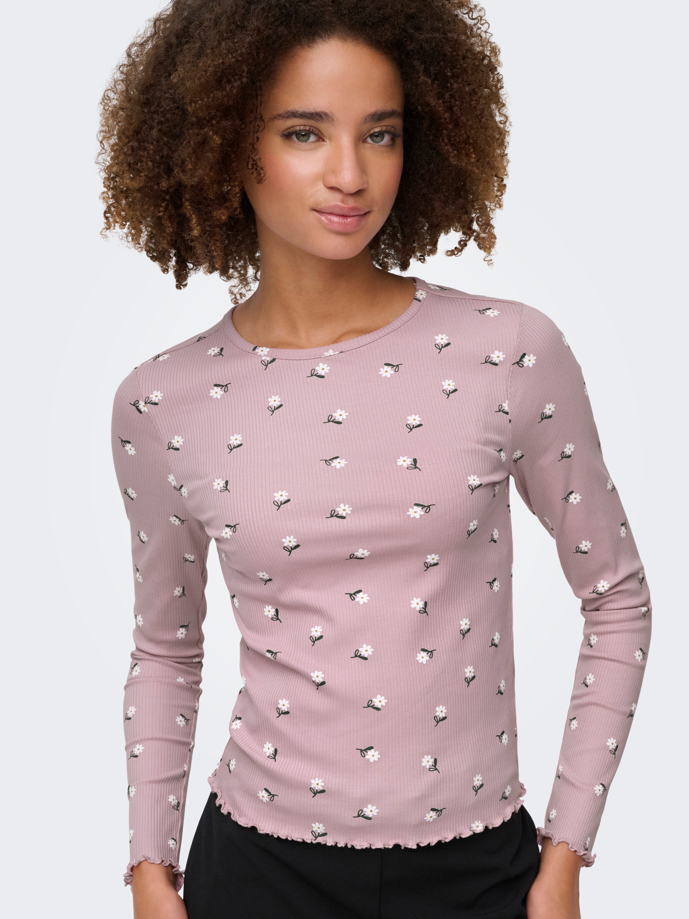 ONLY Langarmshirt "ONLINA L/S O-NECK TOP JRS" günstig online kaufen