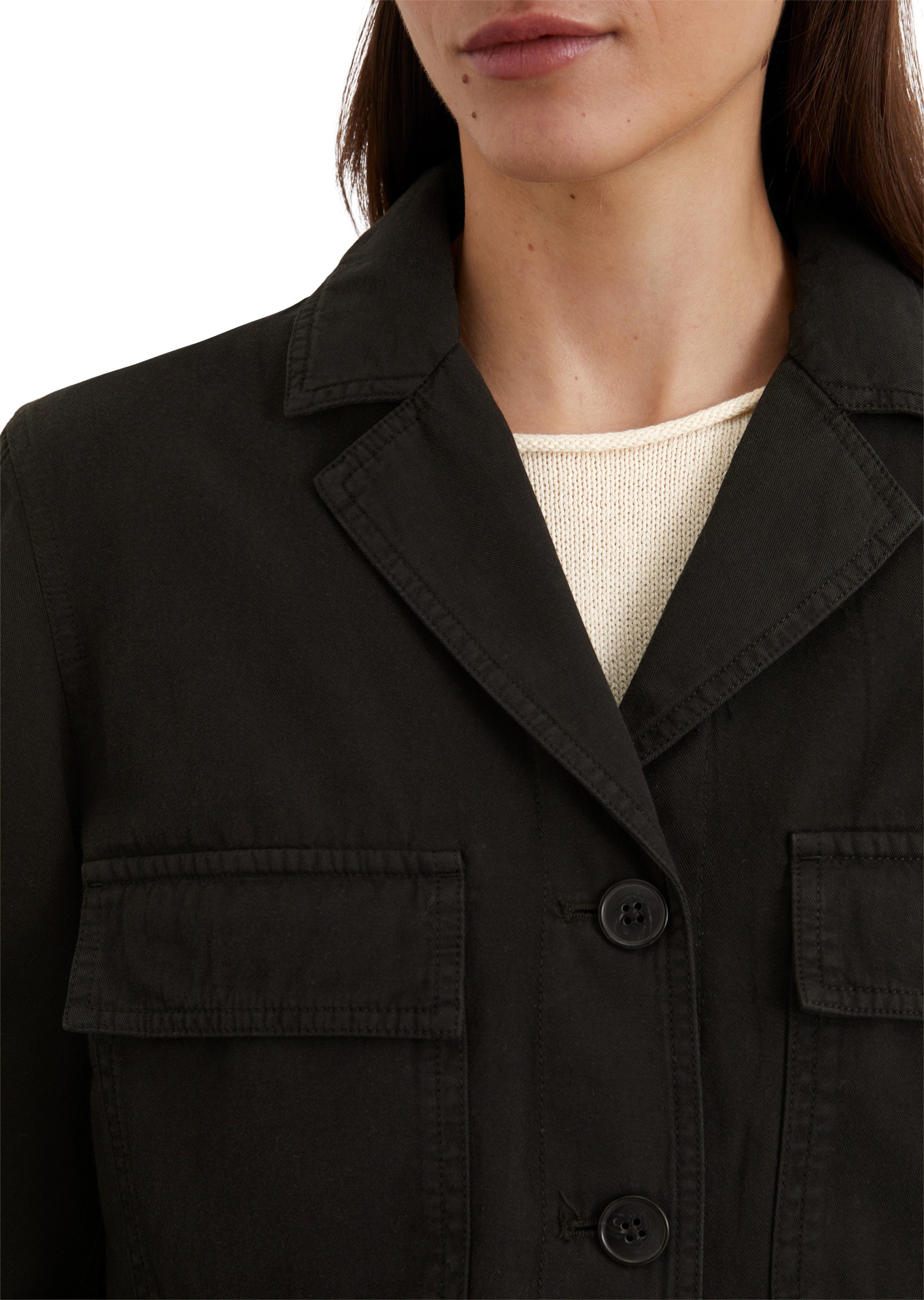 Marc O'Polo Kurzjacke »aus Organic-Cotton-Leinen-Mix«, ohne Kapuze