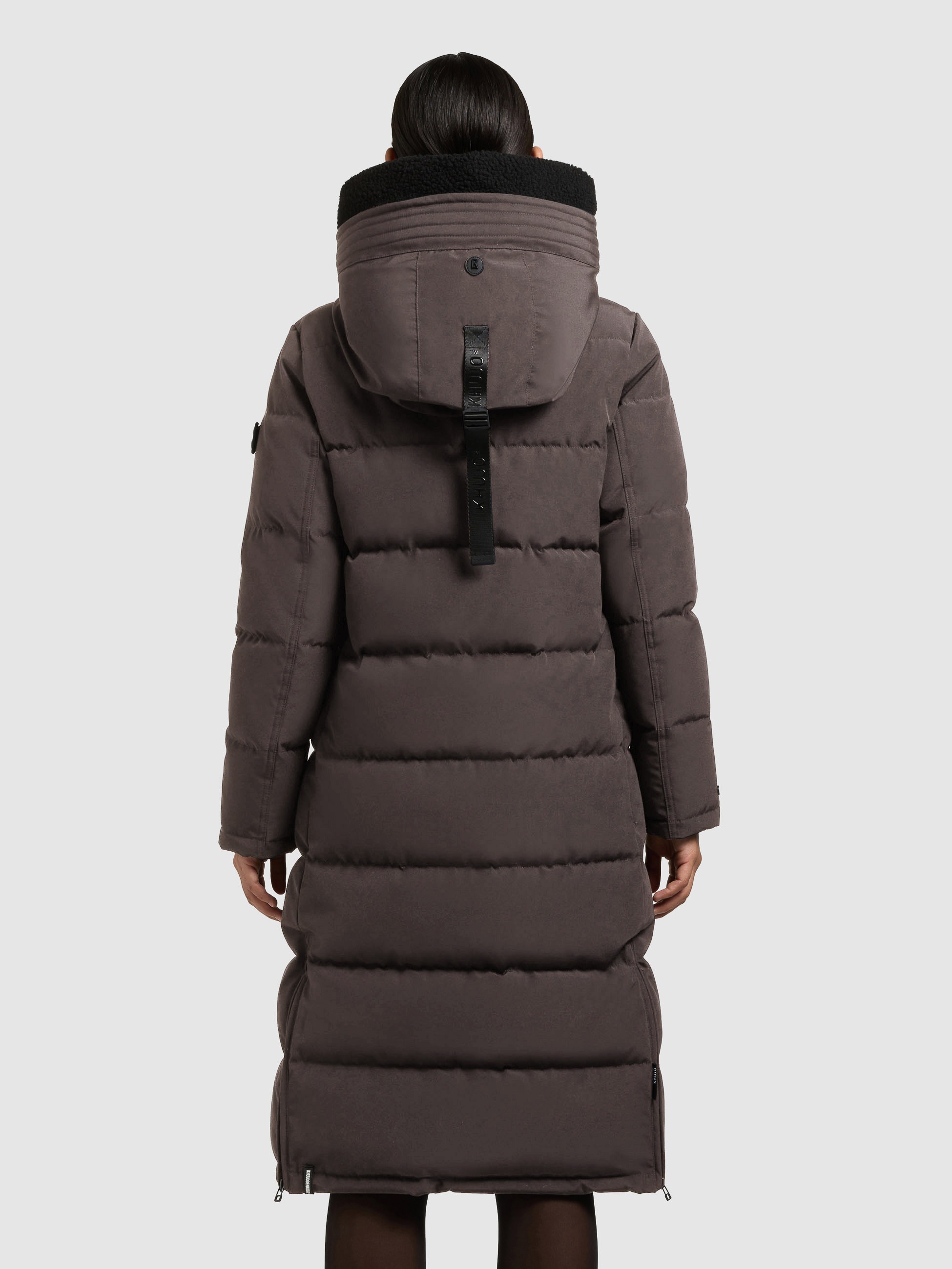 KHUJO Daras Quilted Coat Women Graphite Grey M 3