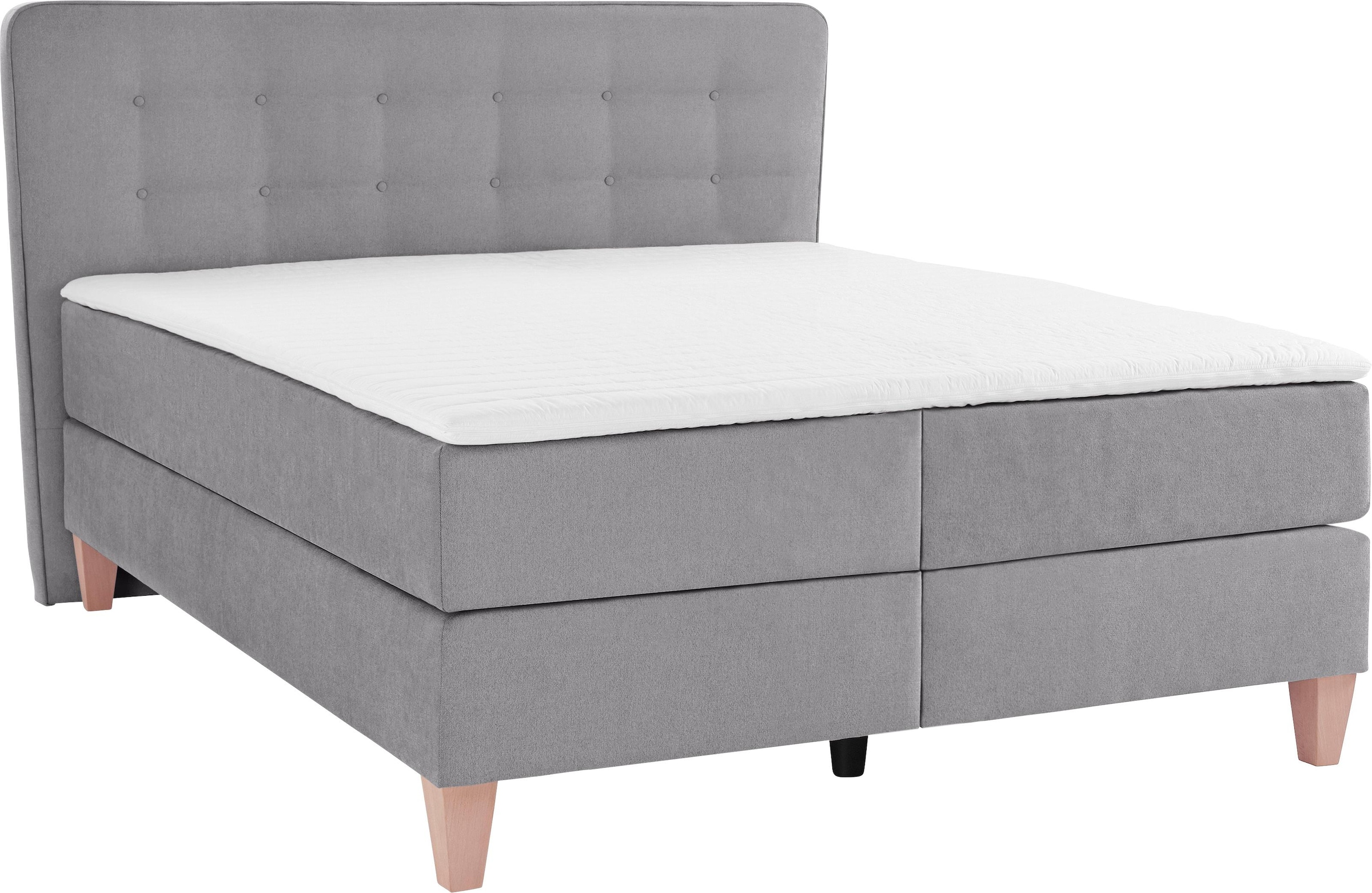Home affaire Boxspringbett »Ascola«, incl. Topper, 5, Breiten, 3 Ausführungen, 2 Härtegrade