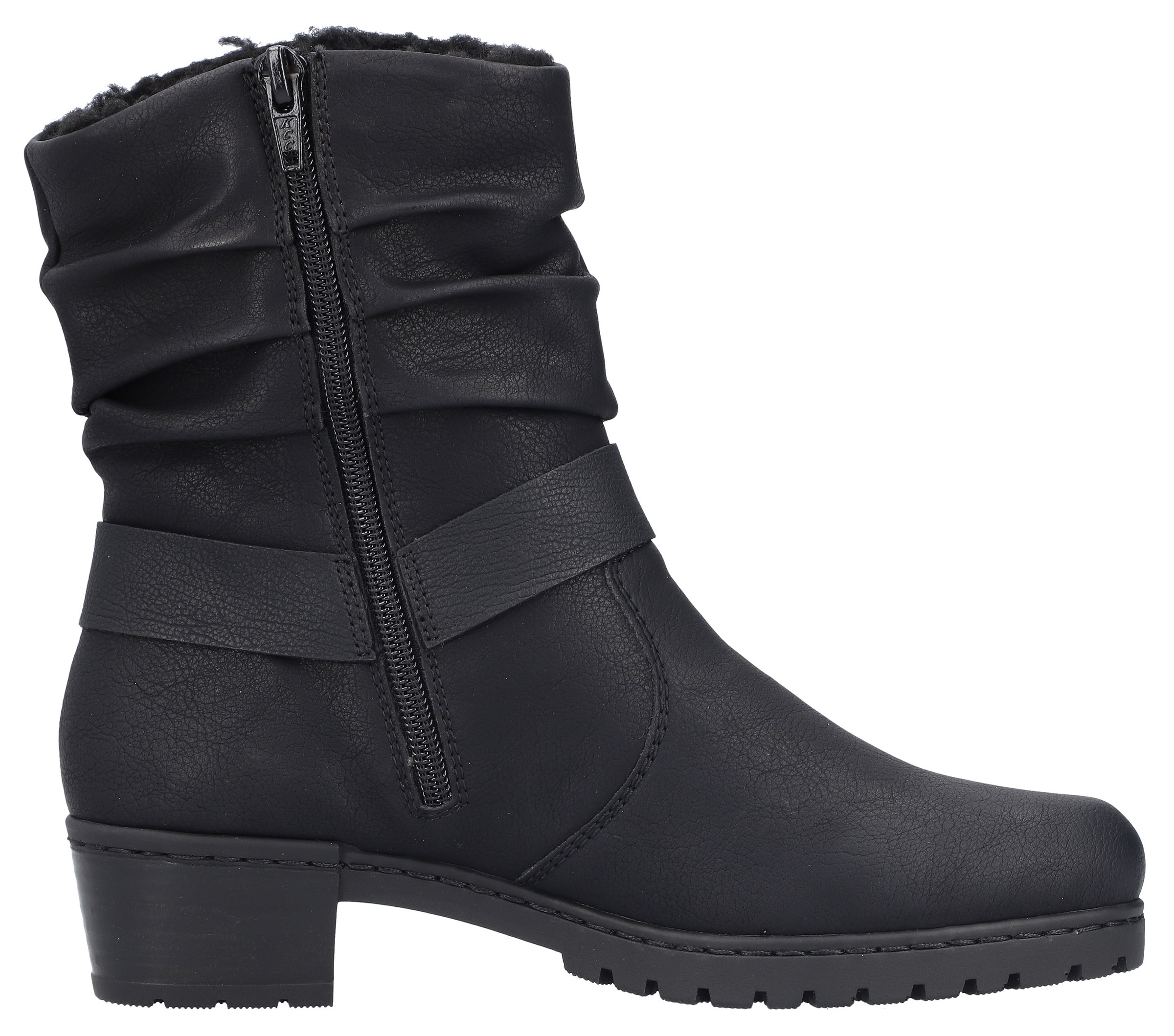 Rieker Winterstiefelette, Westernstiefelette, Cowboyboots, Blockabsatz, mit Zierriemen
