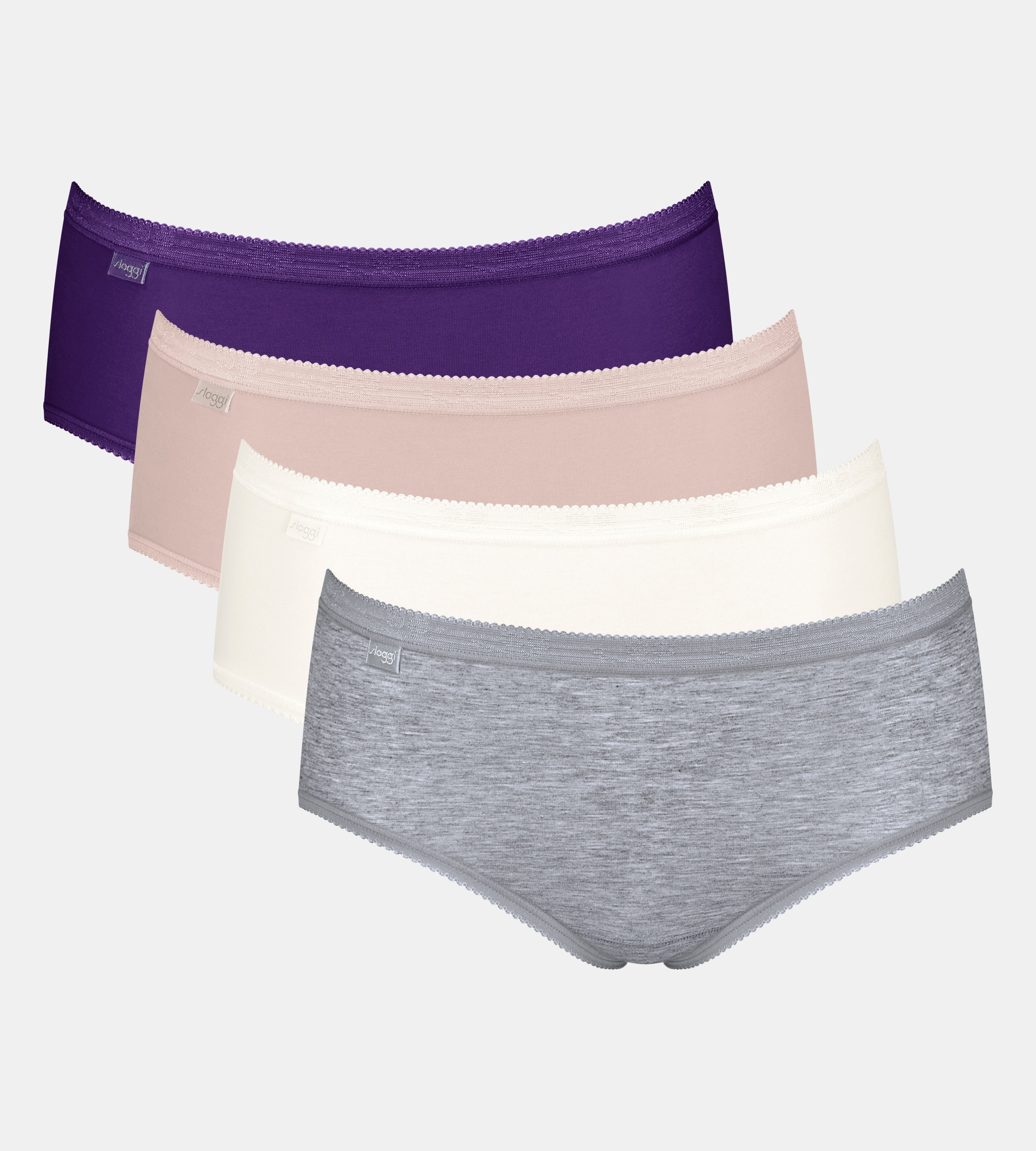 sloggi Midislip "Basic+" 4er Pack, weiche Nähte, bequem, feminin günstig online kaufen