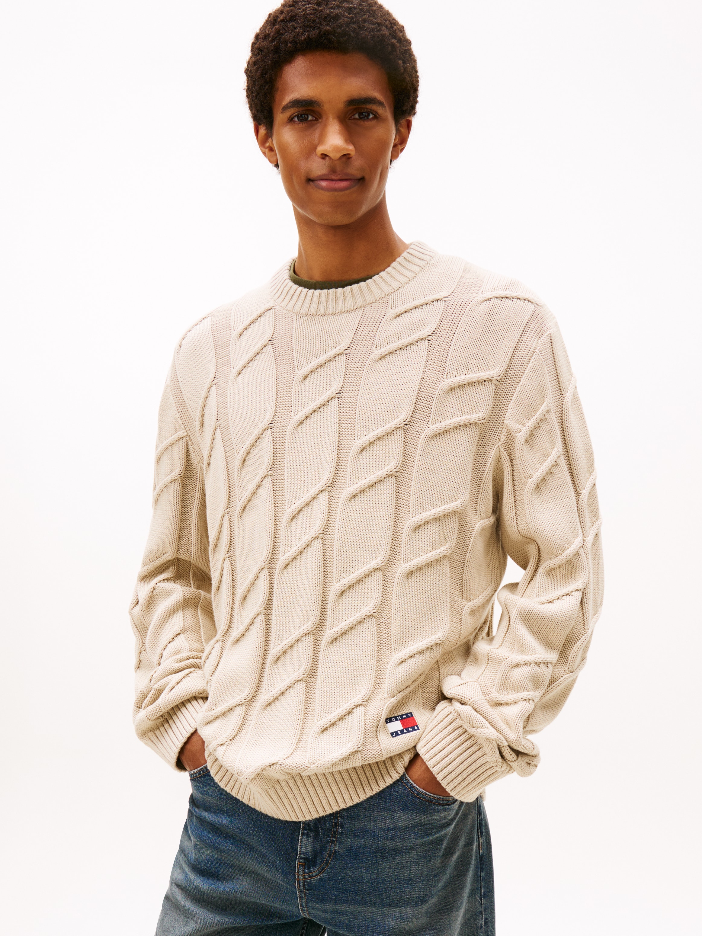 Tommy Jeans Rundhalspullover "TJM REG CHUNKY CABLE" günstig online kaufen