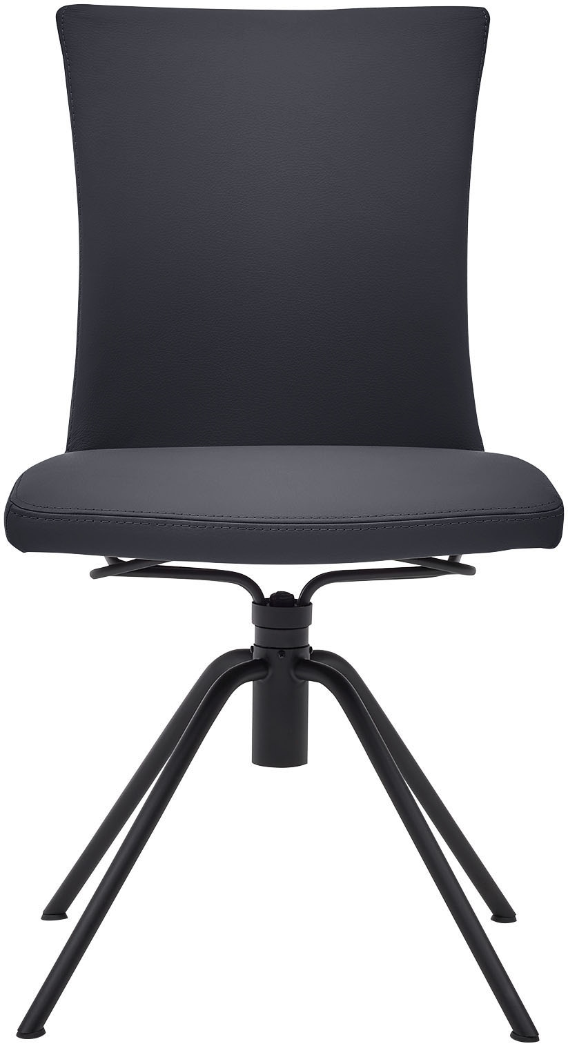 Musterring Polsterstuhl »Helmond 6700« (Set) 2 Stk.Drehgestell in schwarz inkl. Rückholfunktion, ohne Armlehne