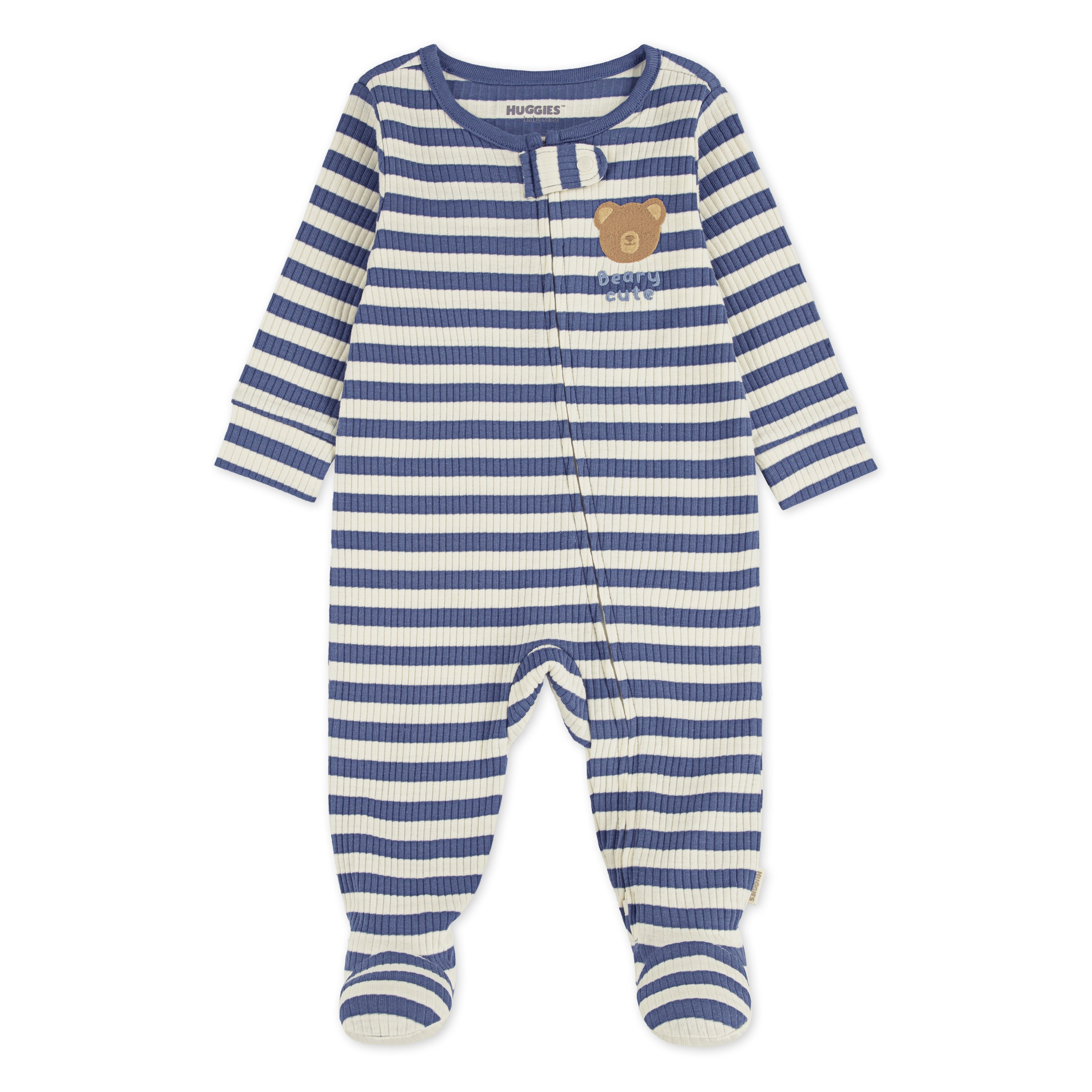 HUGGIES babywear Schlafoverall "HUGB FOOTED COVERALL" mit süßer Bärchenstickerei