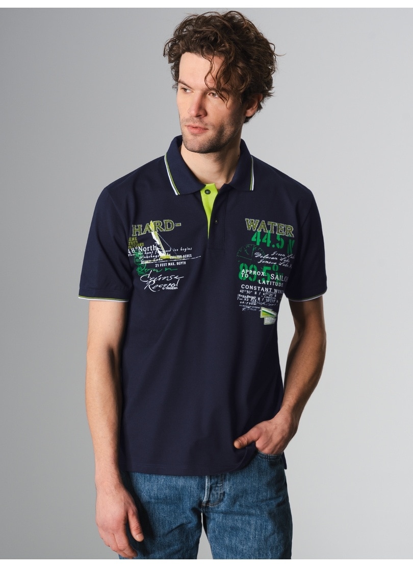 Trigema Poloshirt "TRIGEMA Poloshirt mit maritimem Printmotiv" 1 Stk. tlg. günstig online kaufen