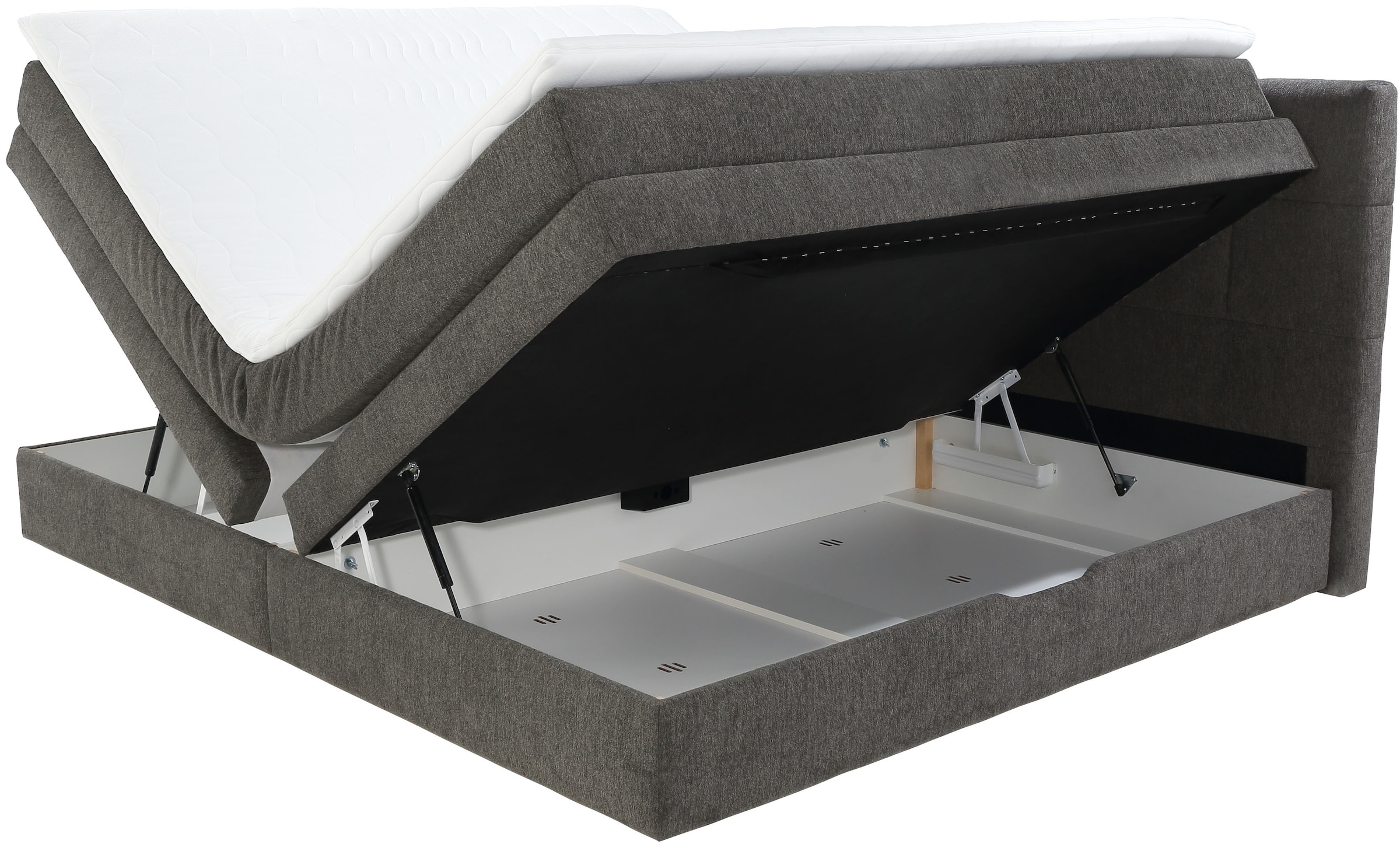 Jockenhöfer Gruppe Boxspringbett »Casa Grande in der Breite 240cm, Familienbett mit riesigem Bettkasten«, 7-Zonen-TTFK-Matratze, KS-Topper, verschiedene Härtegrade wählbar