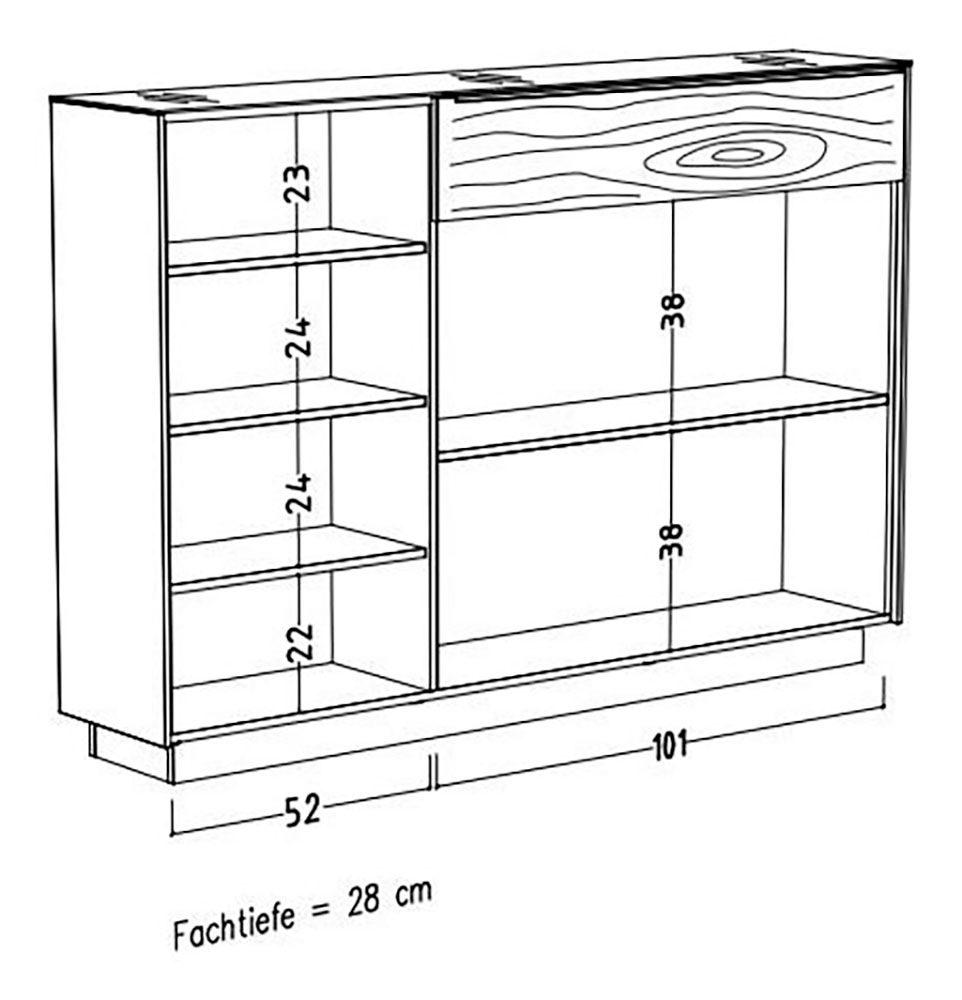 Mäusbacher Schuhschrank »Nova Garderobe« inkl. Metallschuhkörbe und  Griffbeleuchtung BHT 107 x 110 x 32 cm