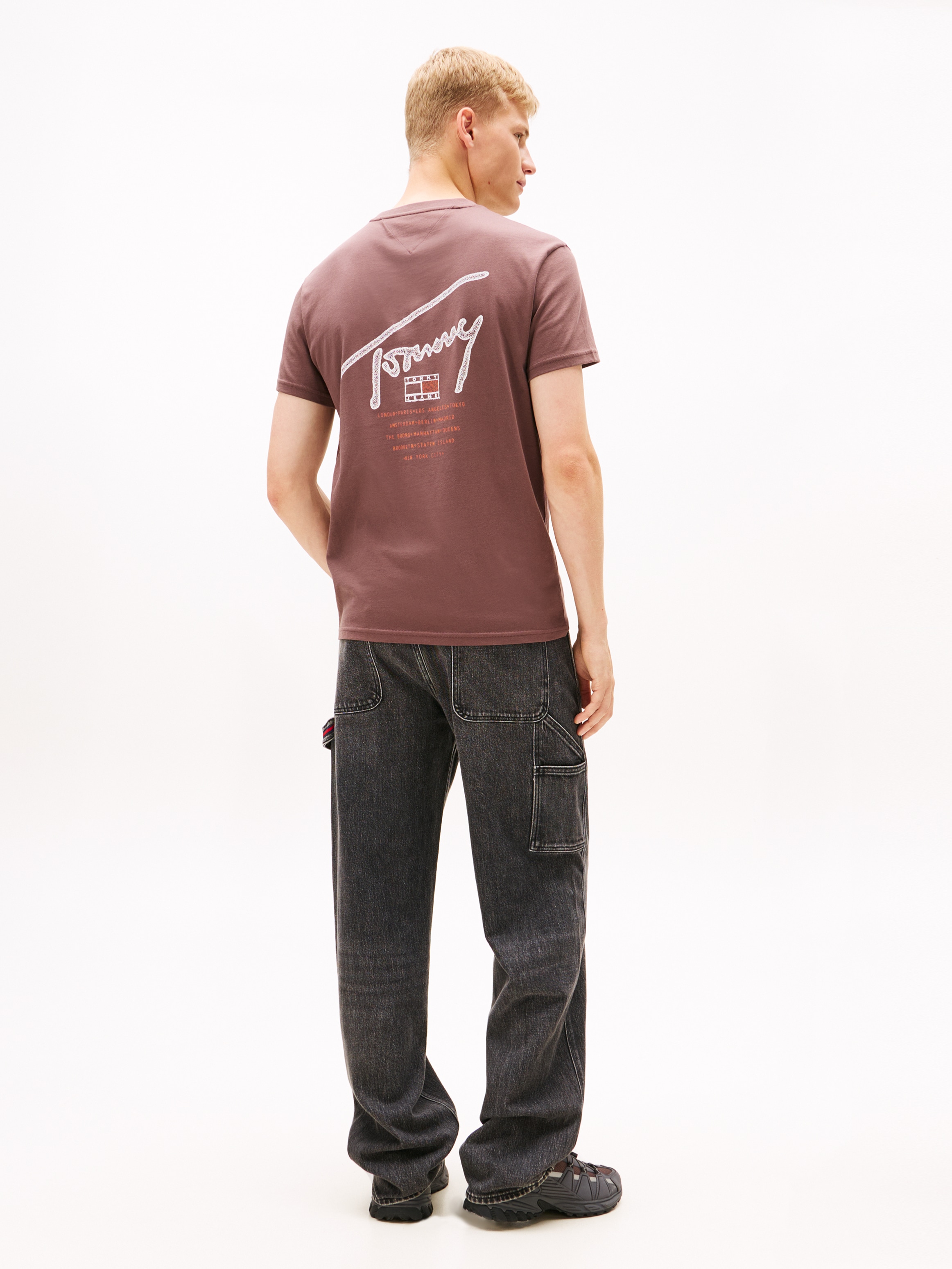 Tommy Jeans T-Shirt »TJM SIGN BACKPRINT« mit Rückenprint, regular fit, Rundhals