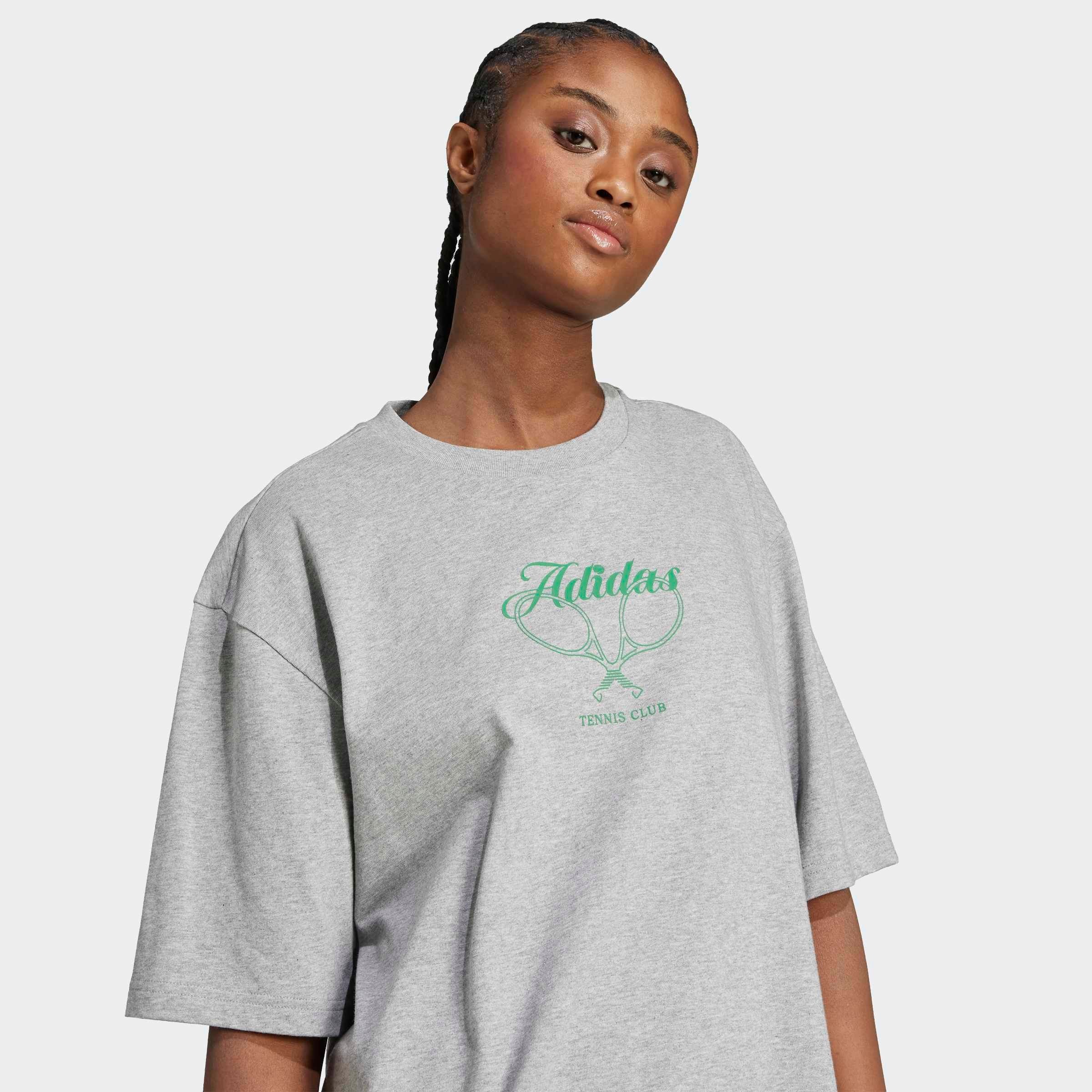 adidas Sportswear T-Shirt »W INTL SS T« Oversize-Passform, kurze Ärmel, aus Baumwolle