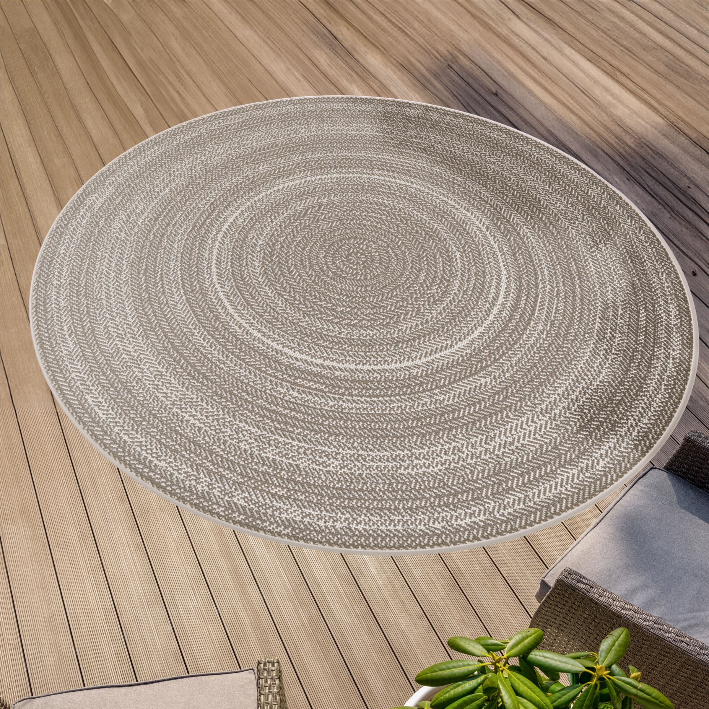 Primaflor-Ideen in Textil Teppich "Outdoorteppich ELDORADO Giro" rund 4 mm günstig online kaufen