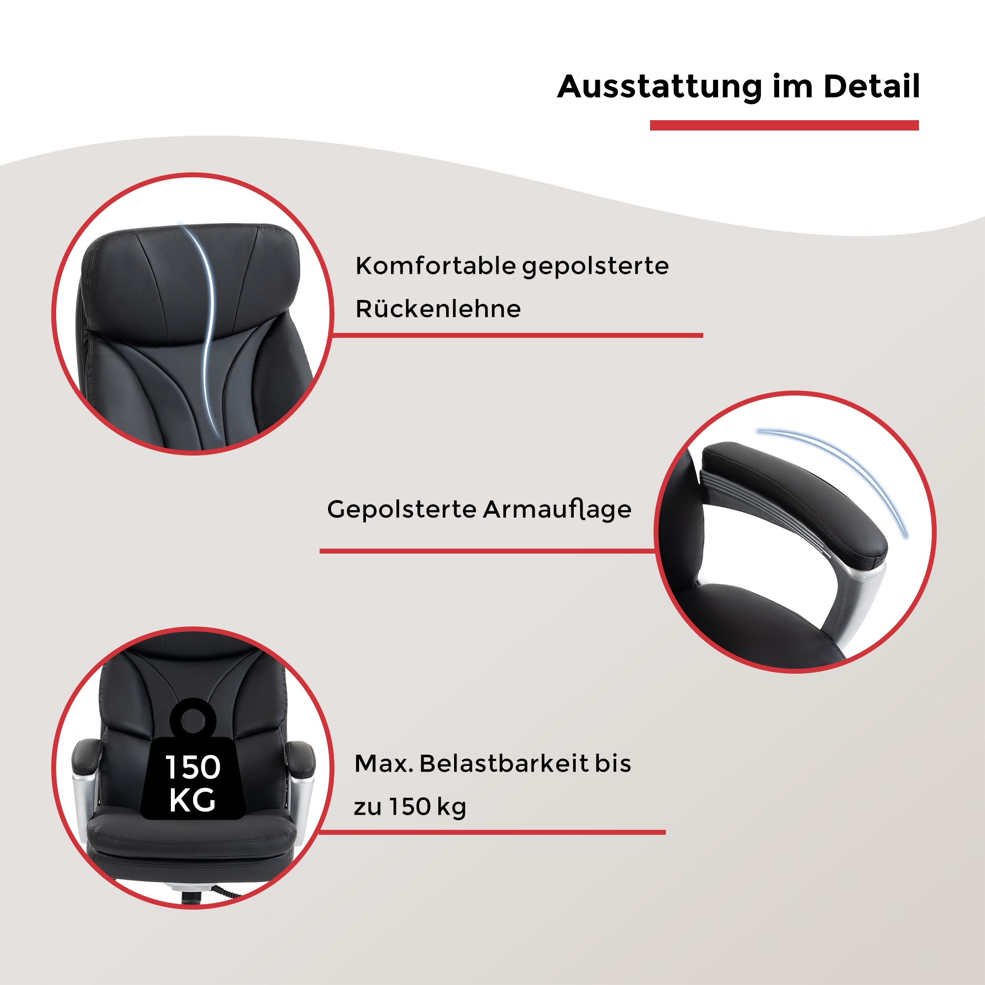 Duo Collection Chefsessel »Theodor XXL« () belastbar bis 150 KG