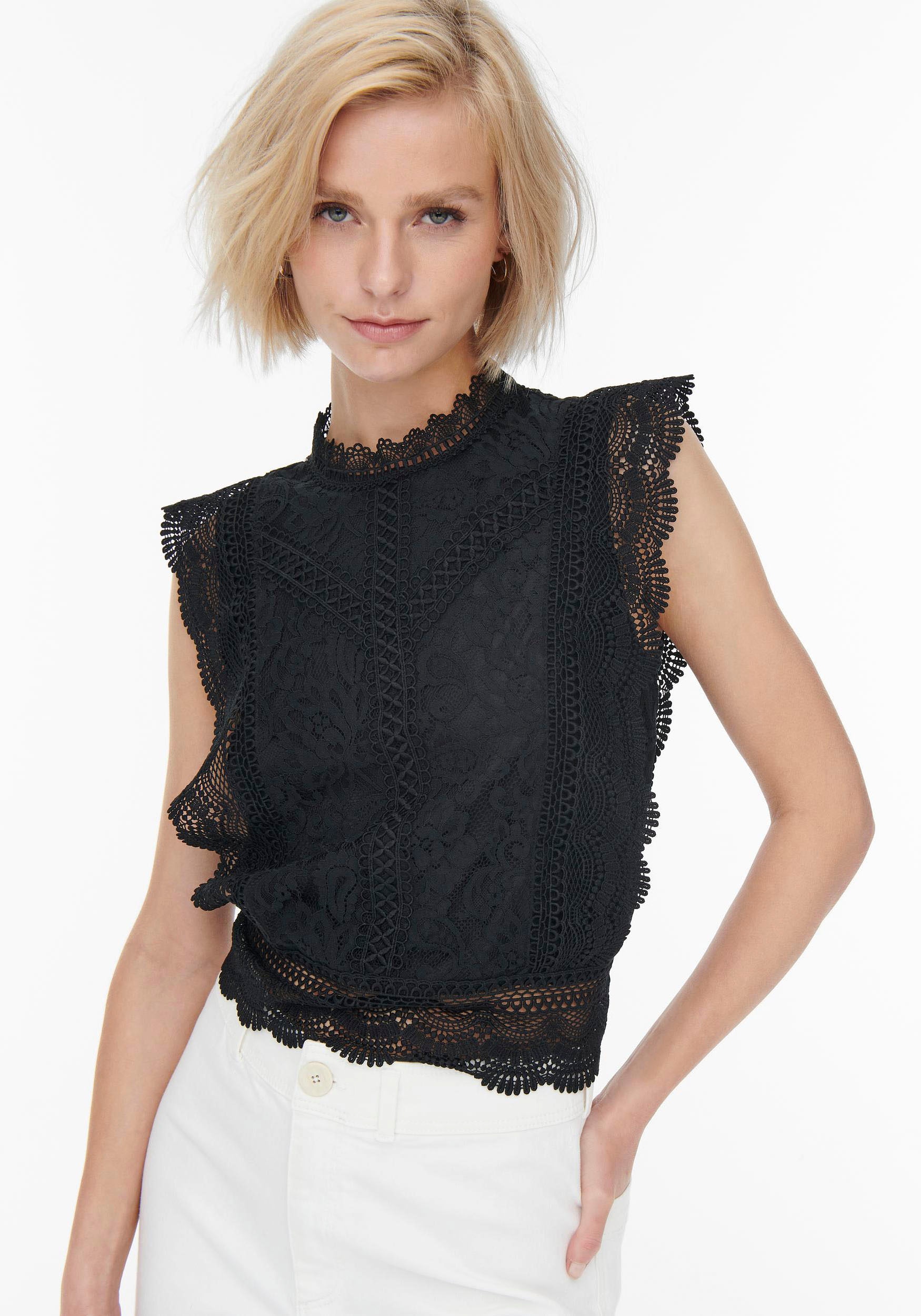 ONLY Spitzenshirt ONLKARO S/L LACE TOP NOOS WVN günstig online kaufen