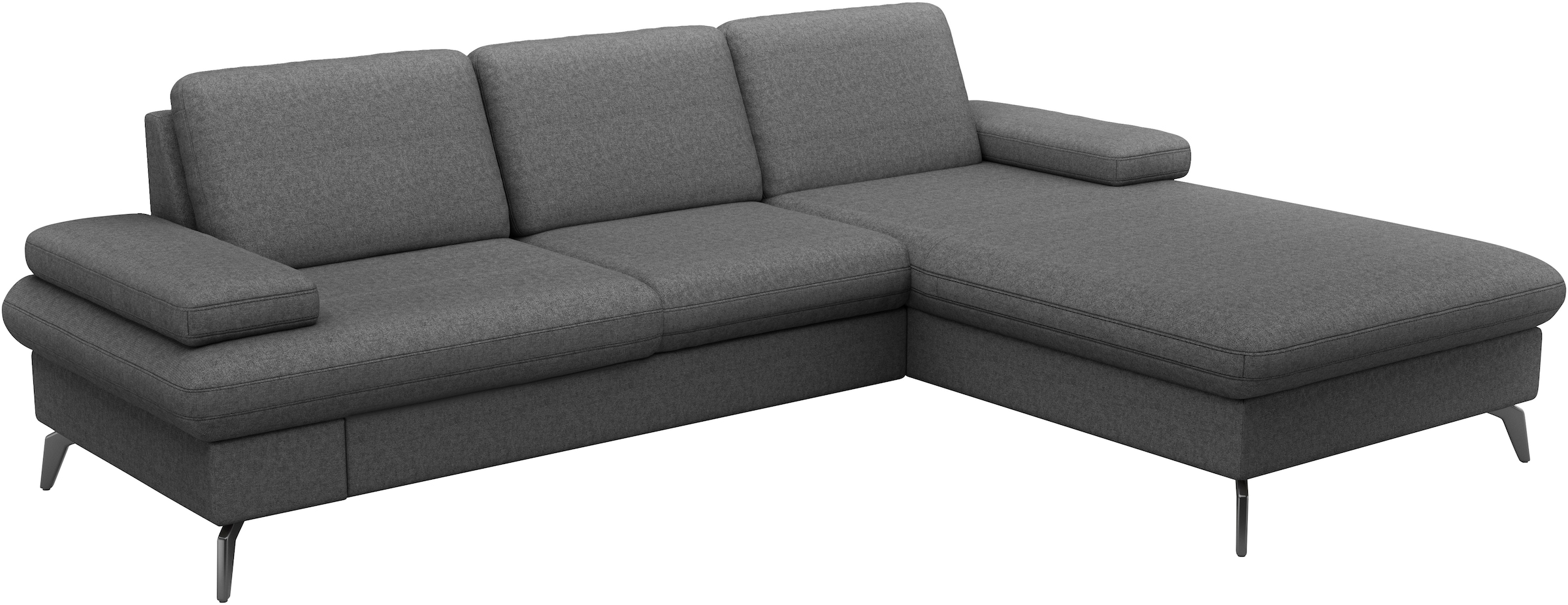 sit&more Ecksofa »Morris Jubi L-Form«, inkl. Armteilfunktion und 1 Zierkissen, wahlweise mit Bettfunktion