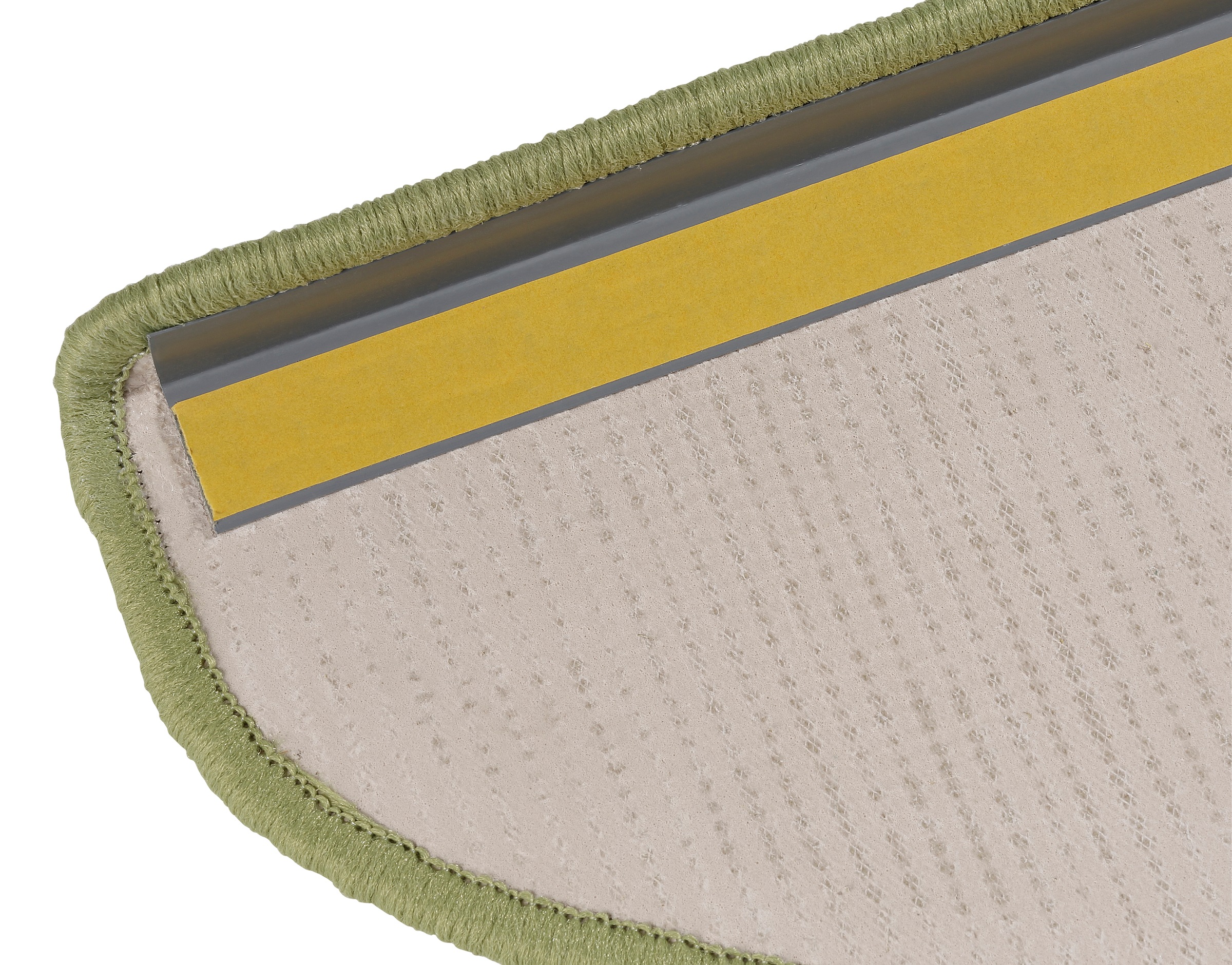Thumbnail - Dekowe Stufenmatte "Mara S2", halbrund, 5 mm Höhe, 100% Sisal, große Farbauswahl, selbstklebend, auch als Set 15 Stück
