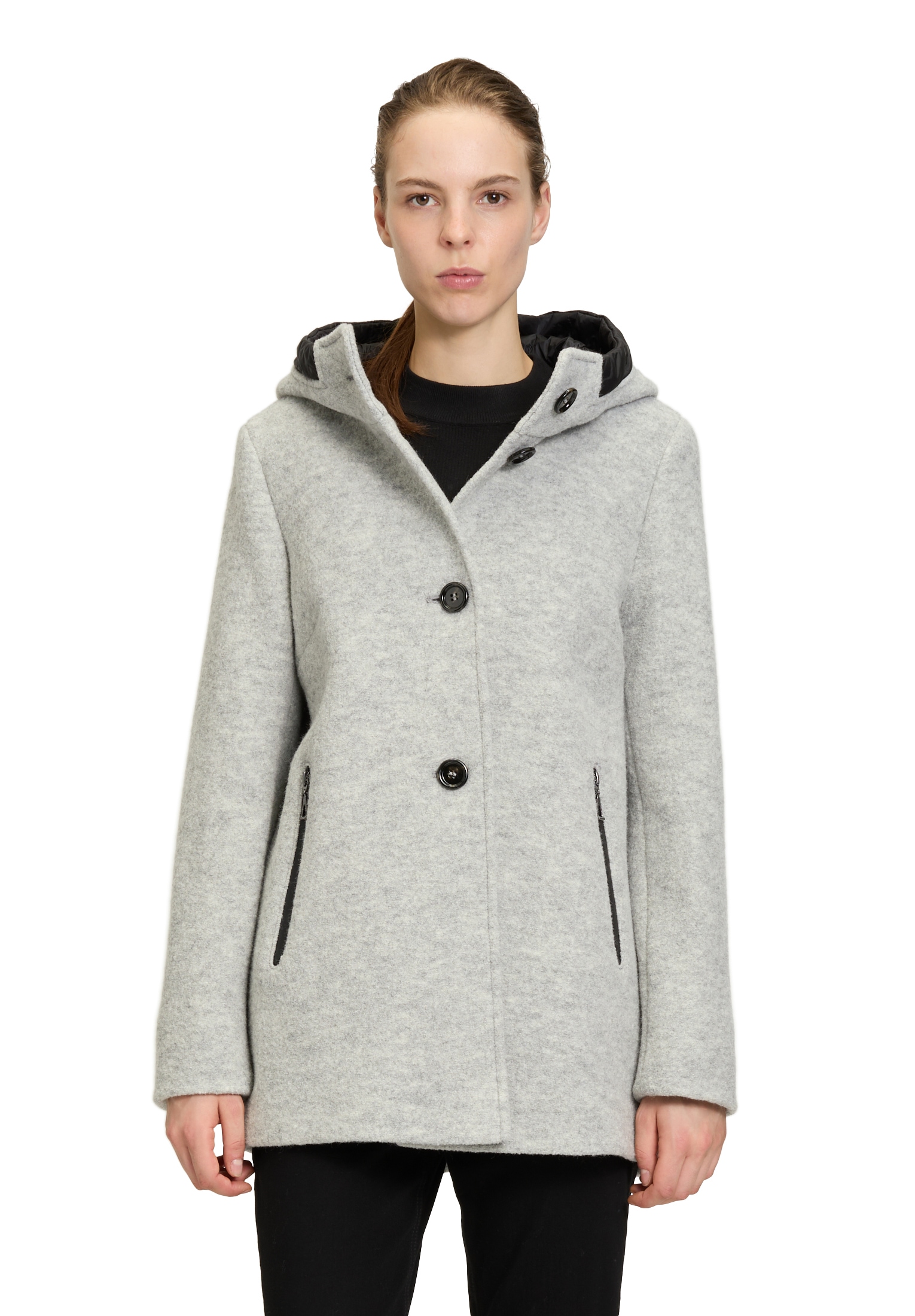 Gil Bret Wolljacke "Damen Wolljacke mit Kapuze" mit Kapuze günstig online kaufen