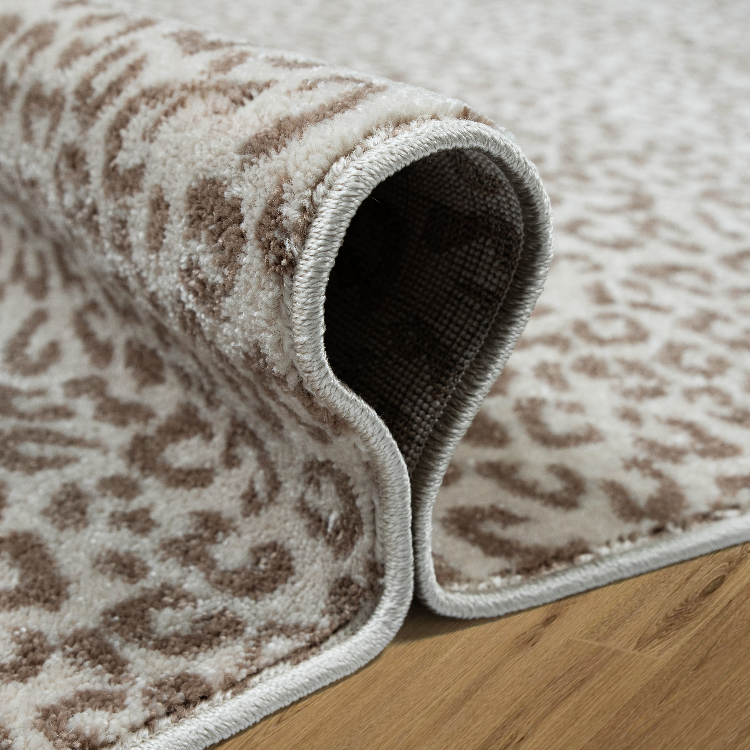 OTTO home Teppich »Fynna, Leoparden-Muster, Animalprint« rechteckig 9 mm Höhe besonders weicher Flor, Wohnzimmer, Schlafzimmer, Esszimmer, Leo