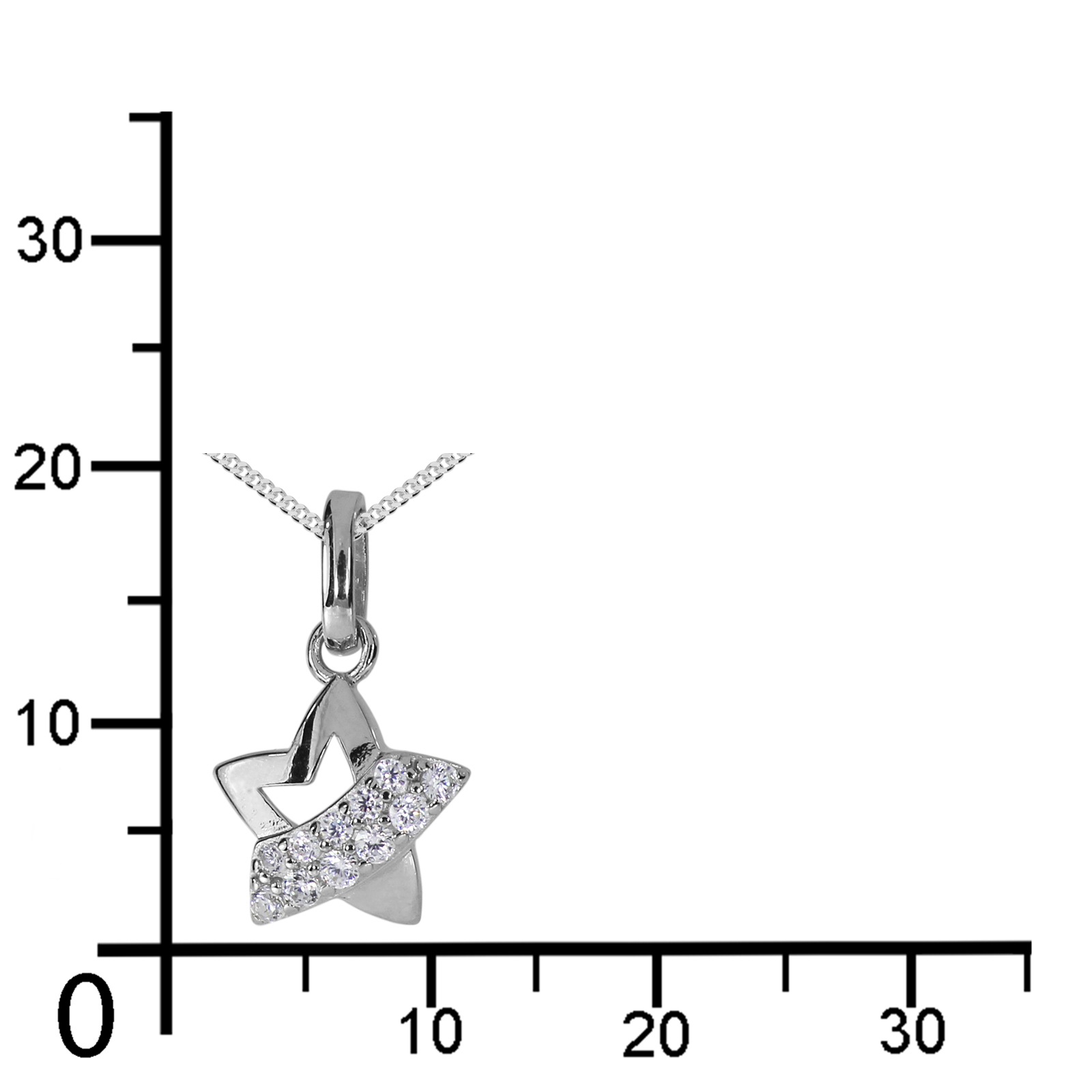 OSTSEE-SCHMUCK Kette mit Anhänger »- Stern - Silber 925/000 - Zirkonia«