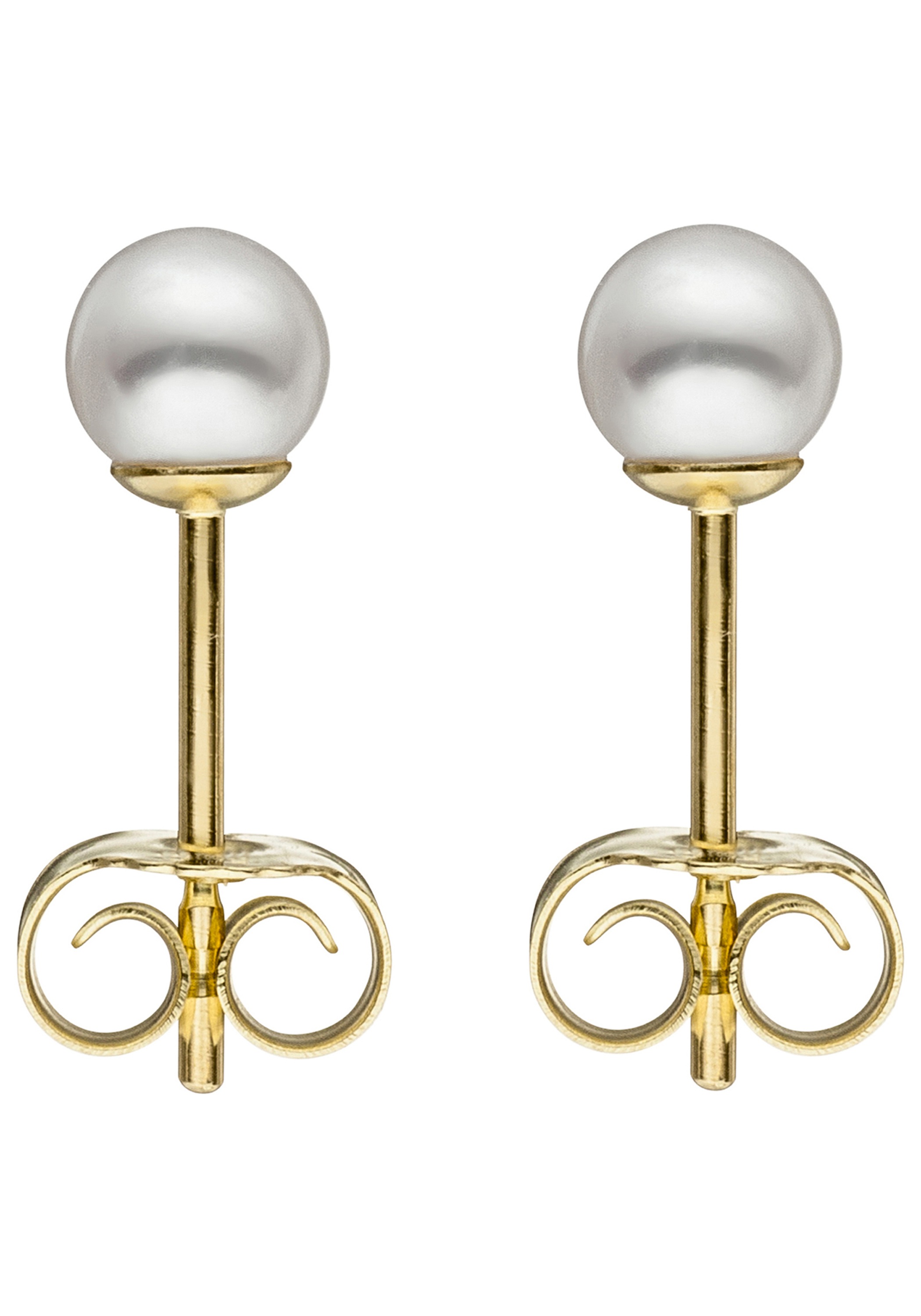 JOBO Paar Ohrstecker 333 Gold mit Süßwasser-Zuchtperlen 4,5 mm