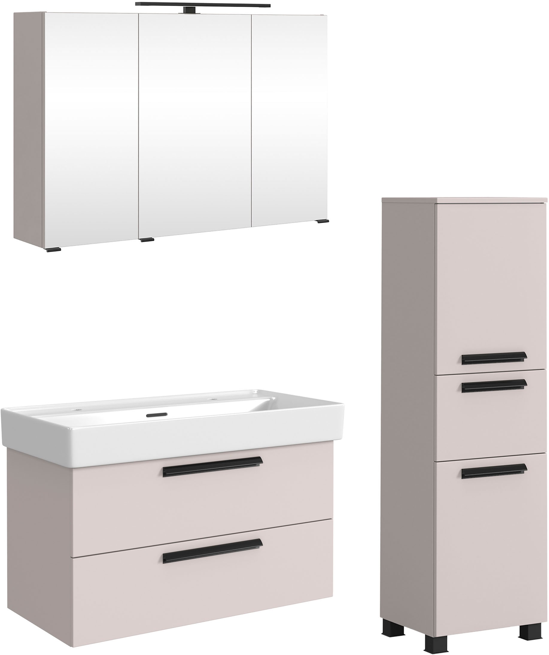 welltime Badmöbel-Set "SALVADA, 3tlg-Set, gedämpfte Scharniere, Softclose, günstig online kaufen
