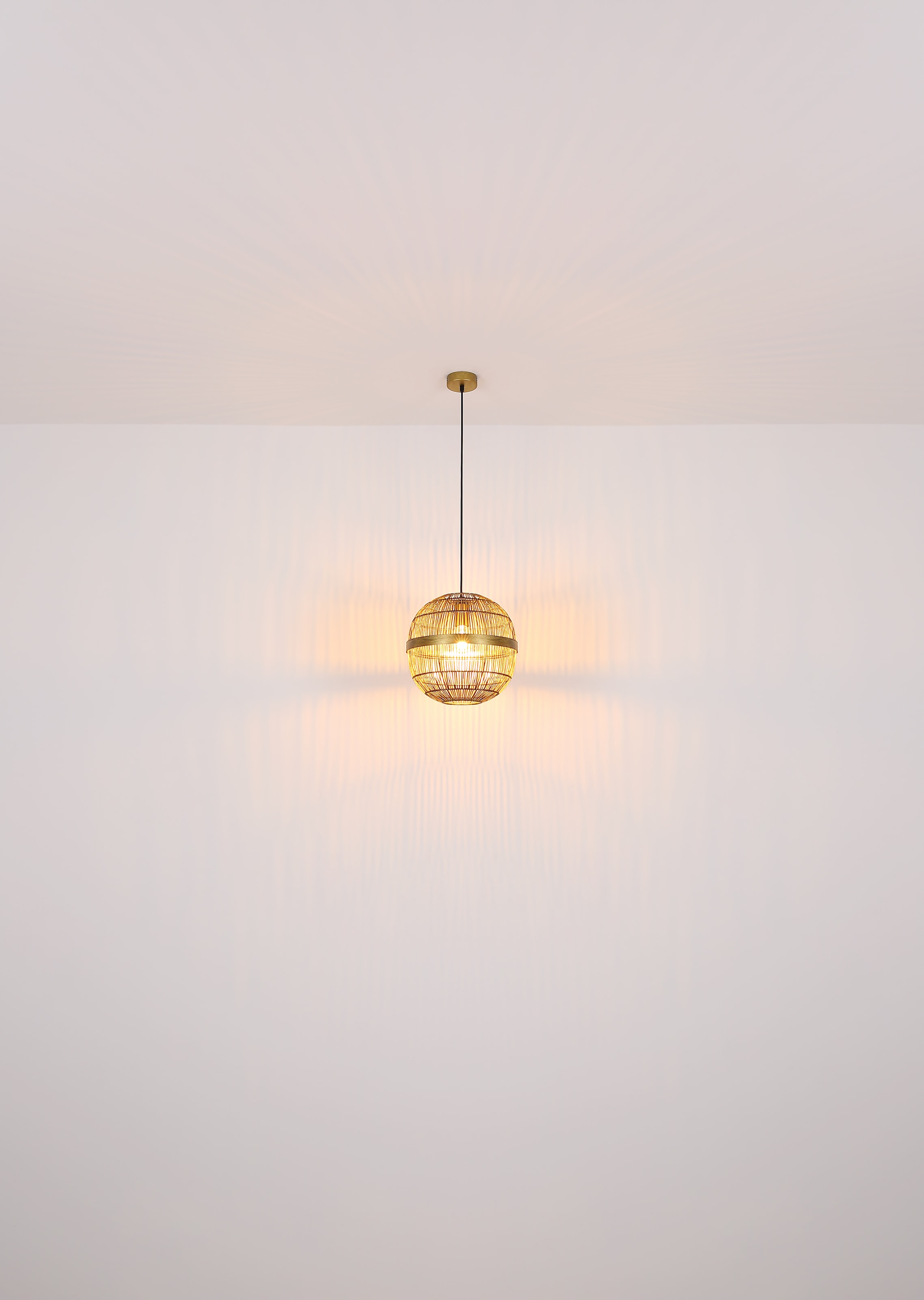 GLOBO LIGHTING Hängeleuchte »HERMI II« E27 1 Stk. Hängelampe altmessing Metallgeflecht Höhe kürzbar Esstisch