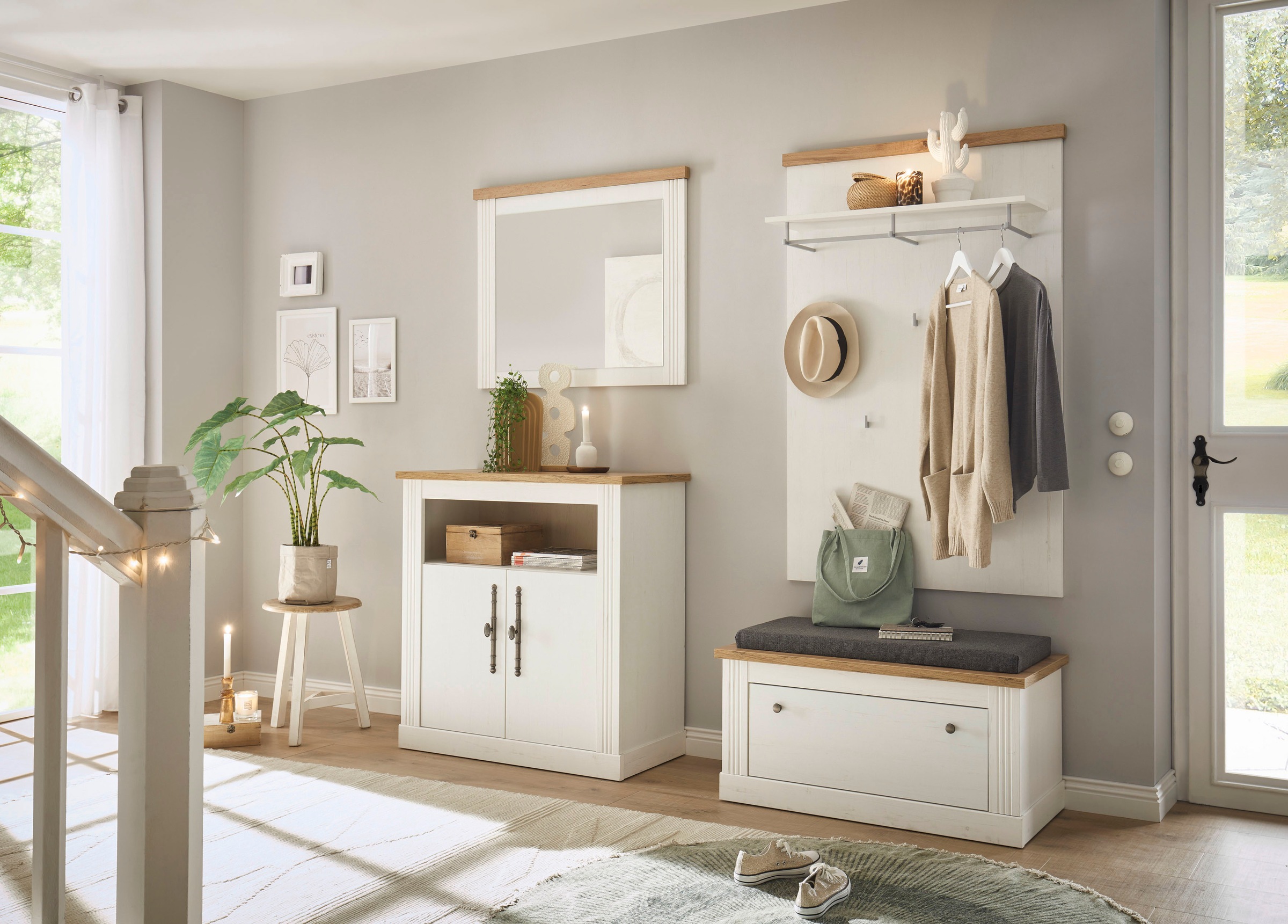 OTTO home Garderoben-Set "WESTMINSTER TOPSELLER" Schuhbank, Spiegel, Kommod günstig online kaufen