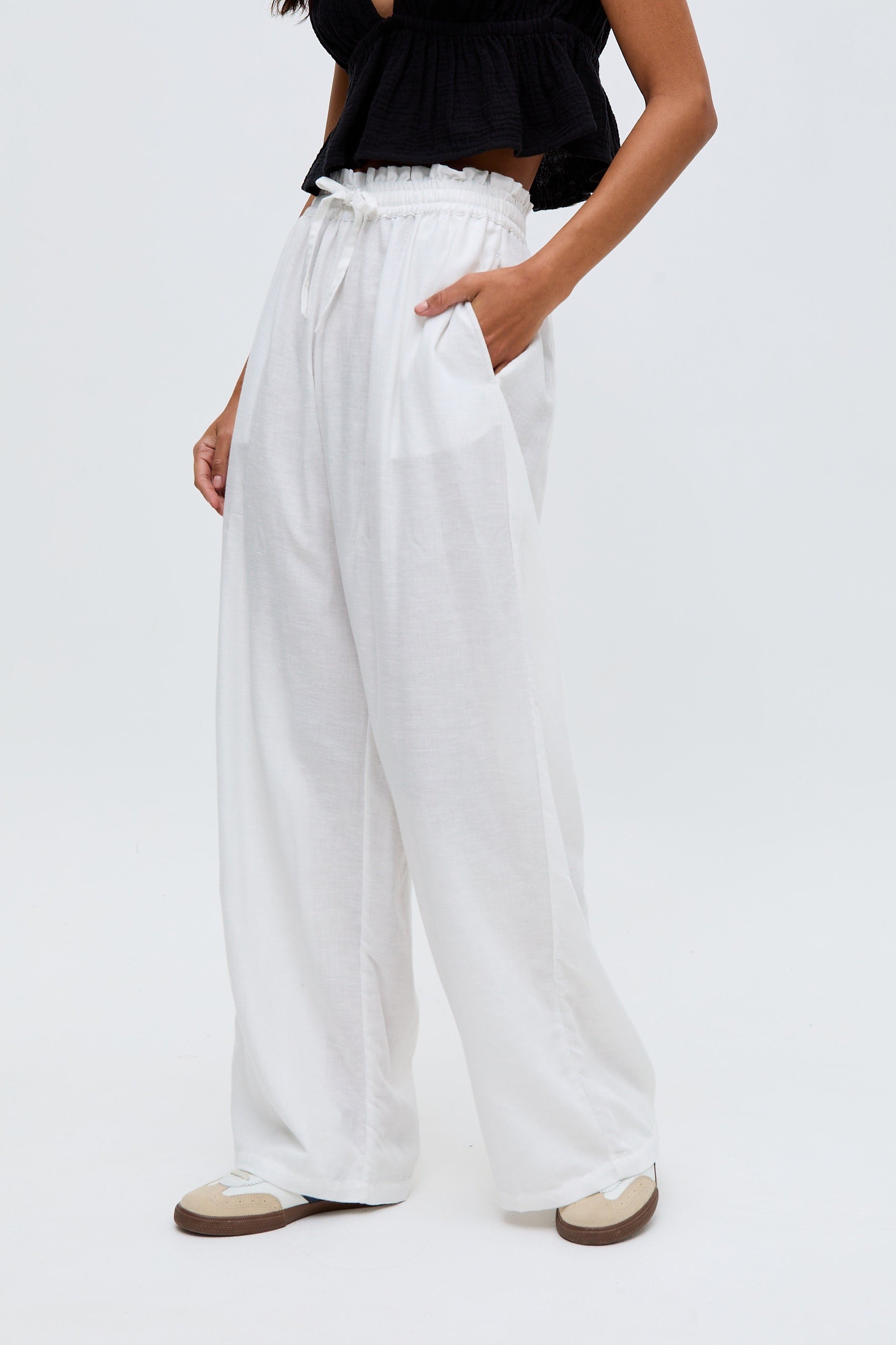 RAFFYA Jerseyhose "Paulina Wide Leg Trouser Damen" günstig online kaufen