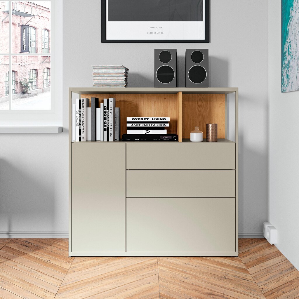 now! by hülsta Highboard »now! vision«, Breite 108, 7 cm, mit 1 Tür links