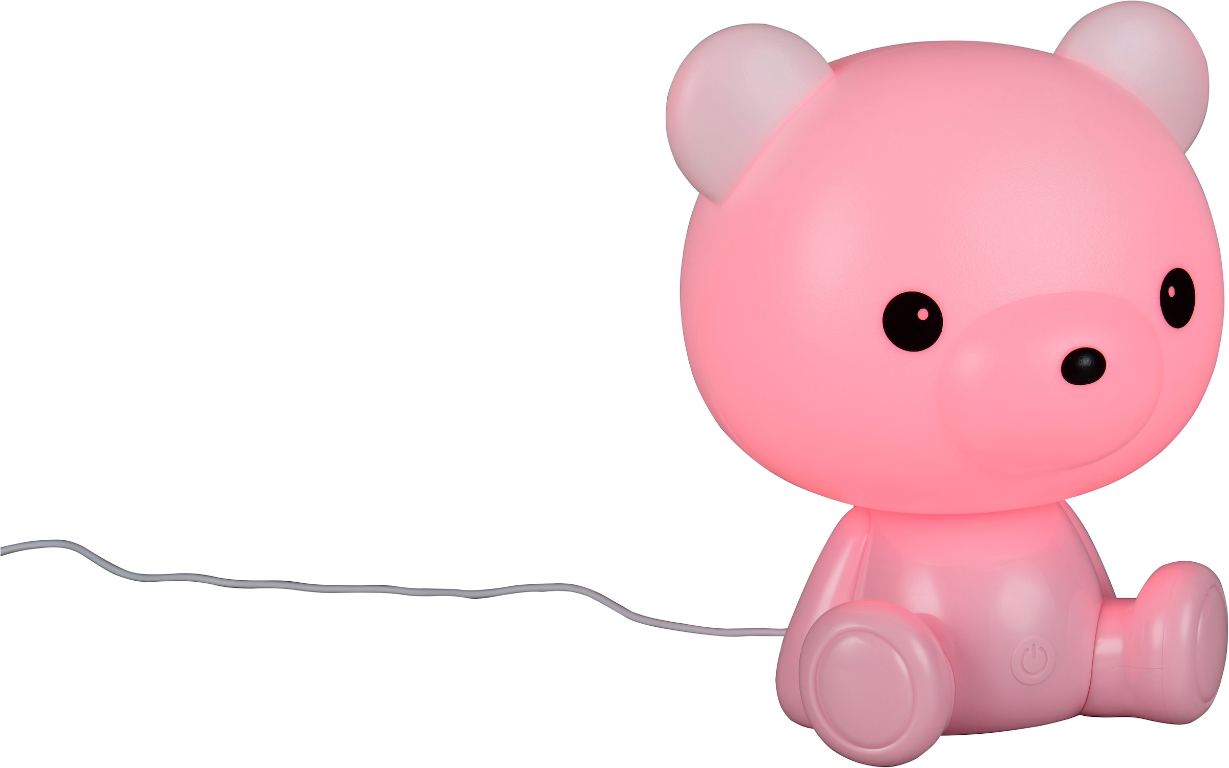 REALITY Leuchten LED Tischleuchte »CUTIE, Kinderzimmer Tischleuchte Nachttischleuchte Bären Optik, RGB«, 1 flammig, Leuchtmittel LED-Board | LED fest integriert, 0,3W 30 Lumen warmweiß 3000K, RGB Farbwechsel Modus, USB-Anschluss
