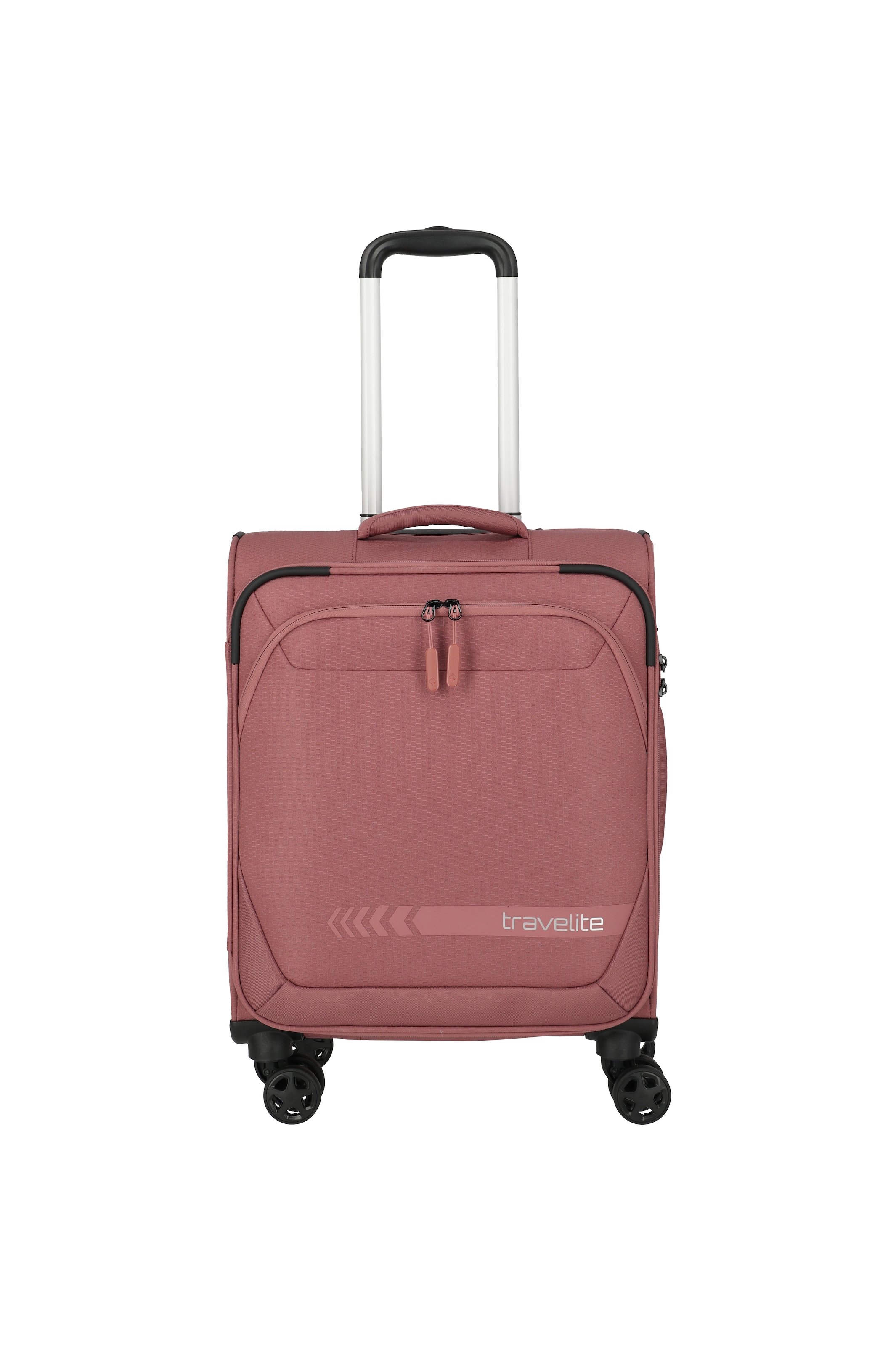 travelite Handgepäckkoffer "KICK OFF Reisekoffer" 37 l 4 Rollen 4 Doppelrollen, Außentaschen und Packgurte – leicht und robust